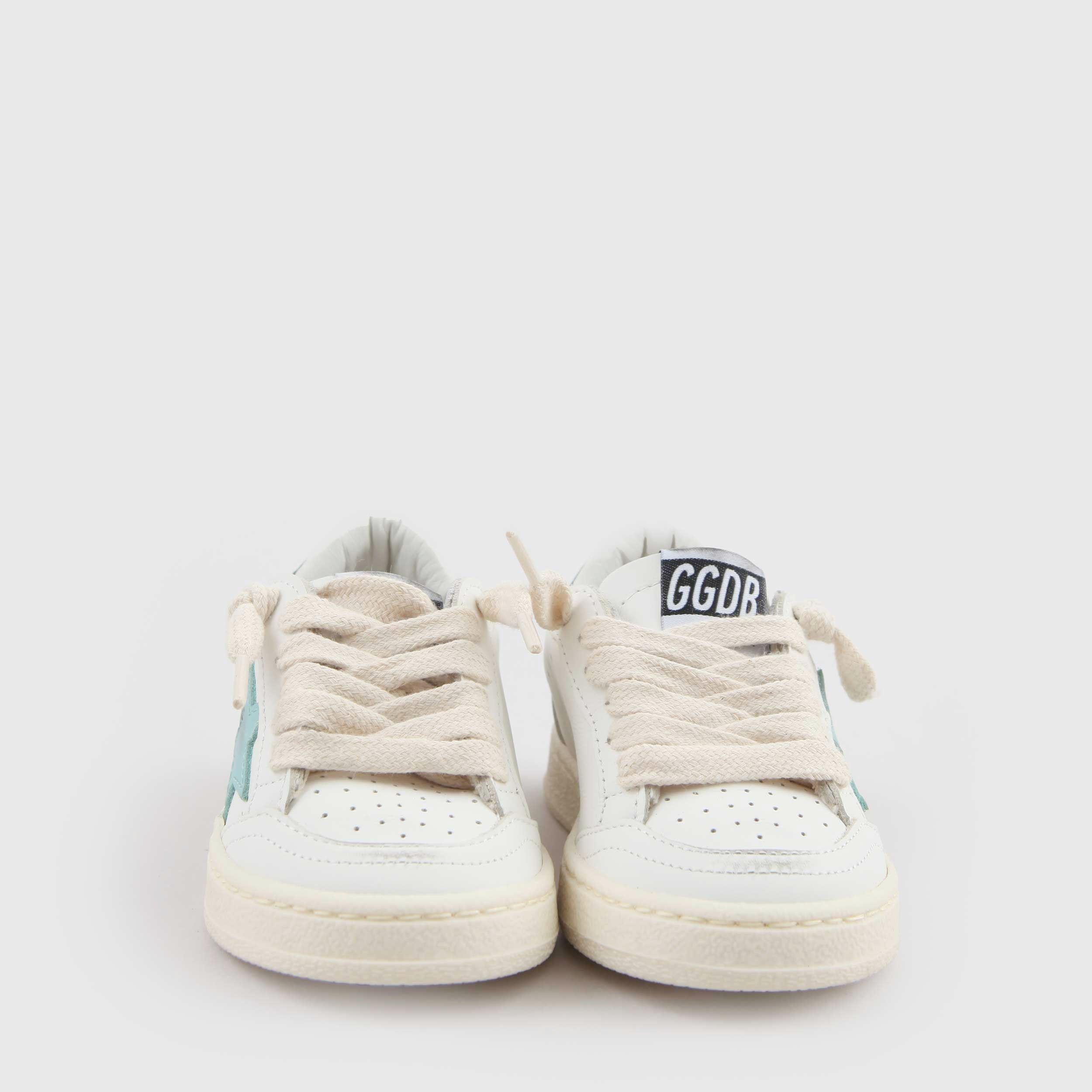 Sneakers Ball Star Junior Bianca e Verde By GOLDEN GOOSE