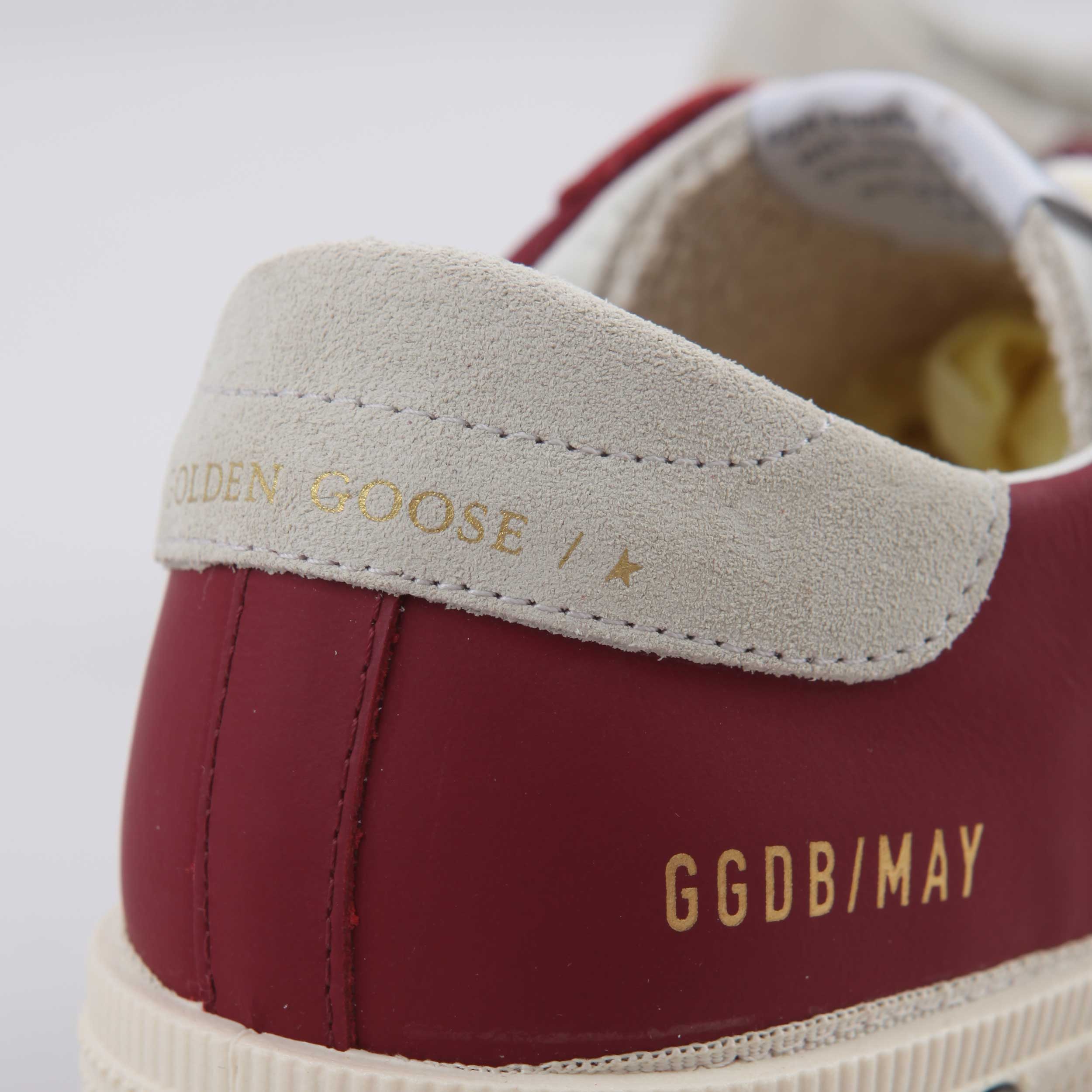 Sneakers May Rossa Stella Grigia By GOLDEN GOOSE