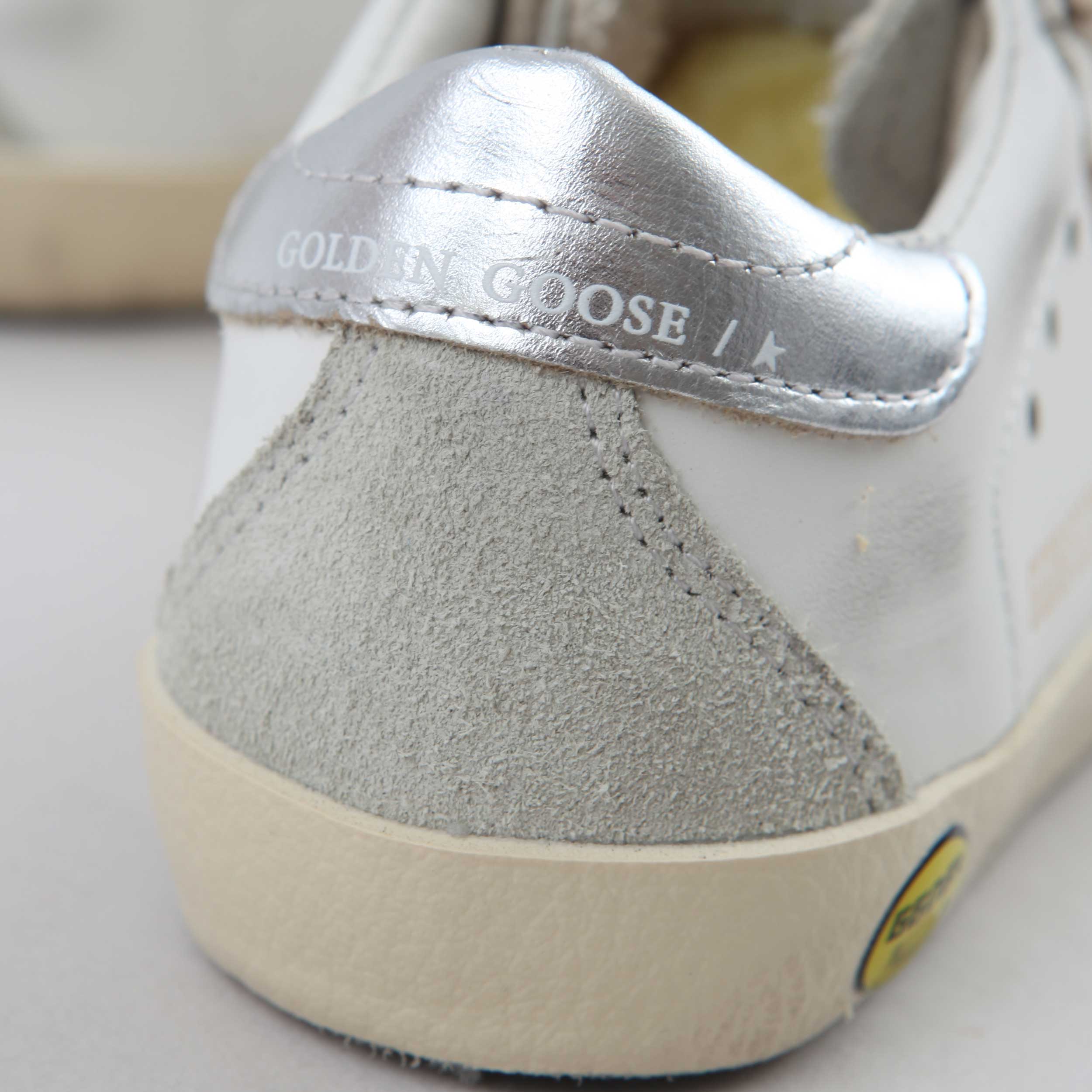 Super Star White Glitter Sneakers By GOLDEN GOOSE