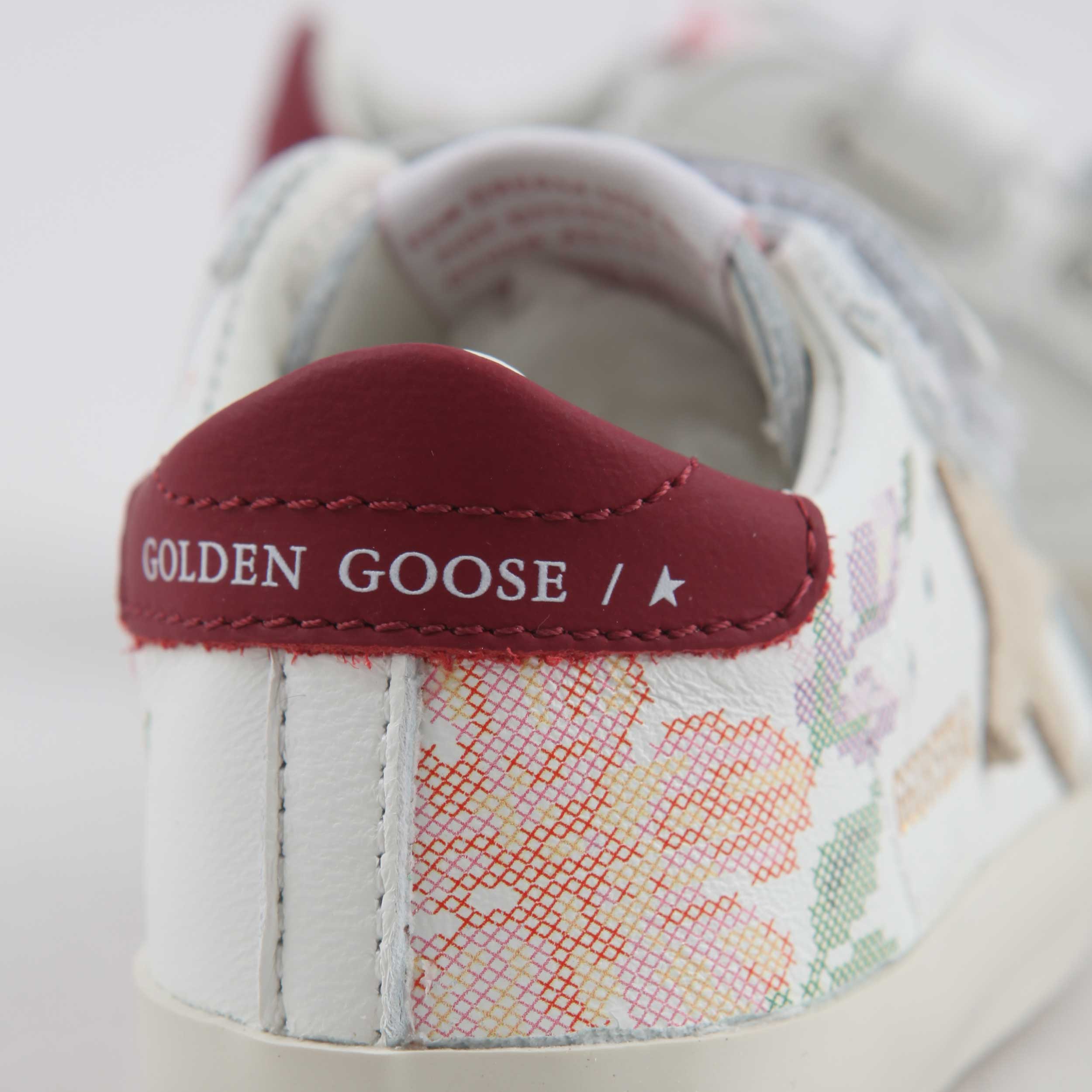 Sneakers Super Star White with Print By GOLDEN GOOSE