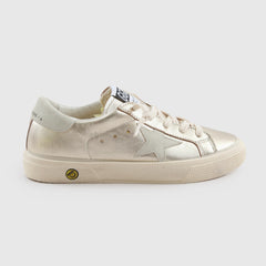 Sneakers May in Pelle Lucida Oro By GOLDEN GOOSE