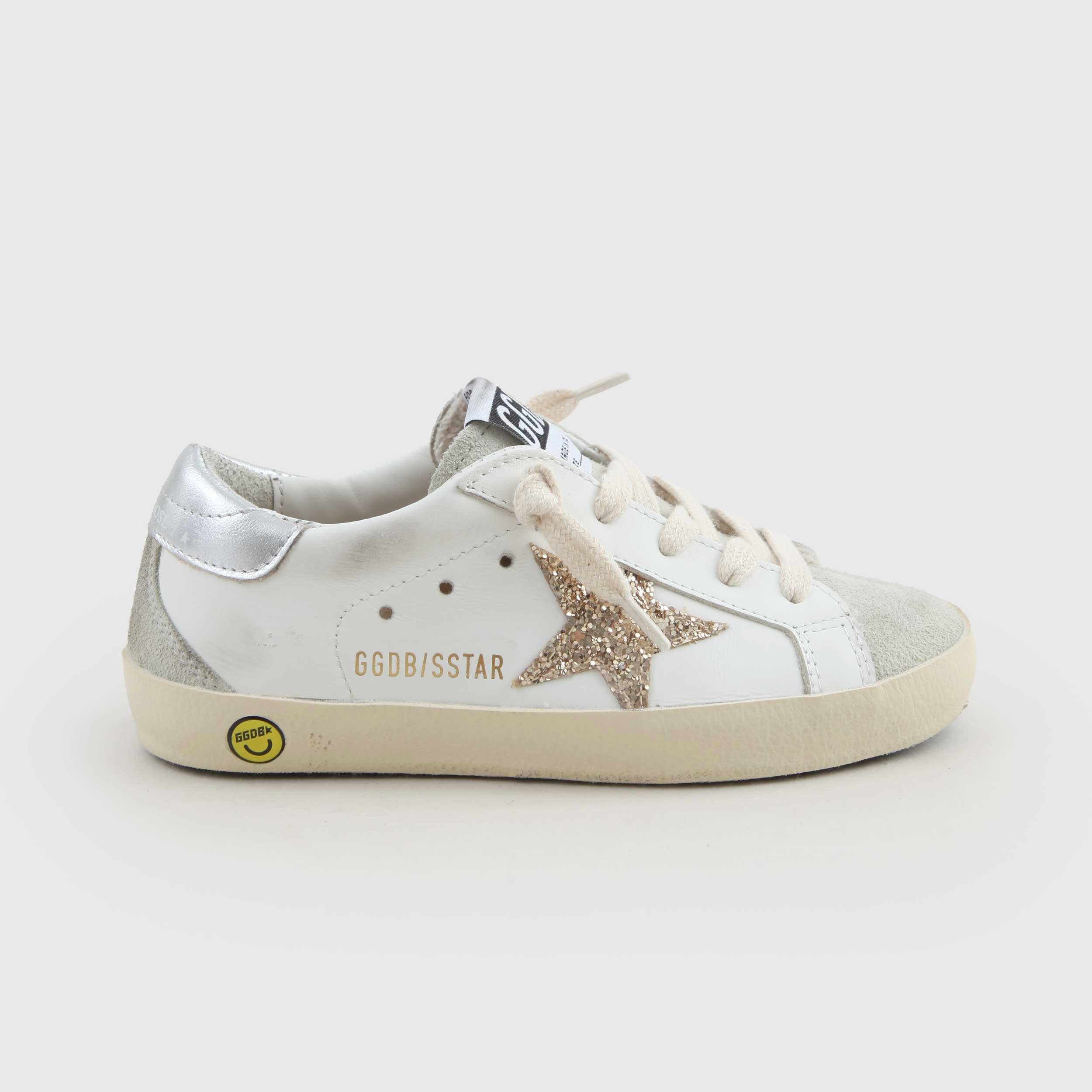 Sneakers Ball Sstar Bianca E Grigia Firmata GOLDEN GOOSE