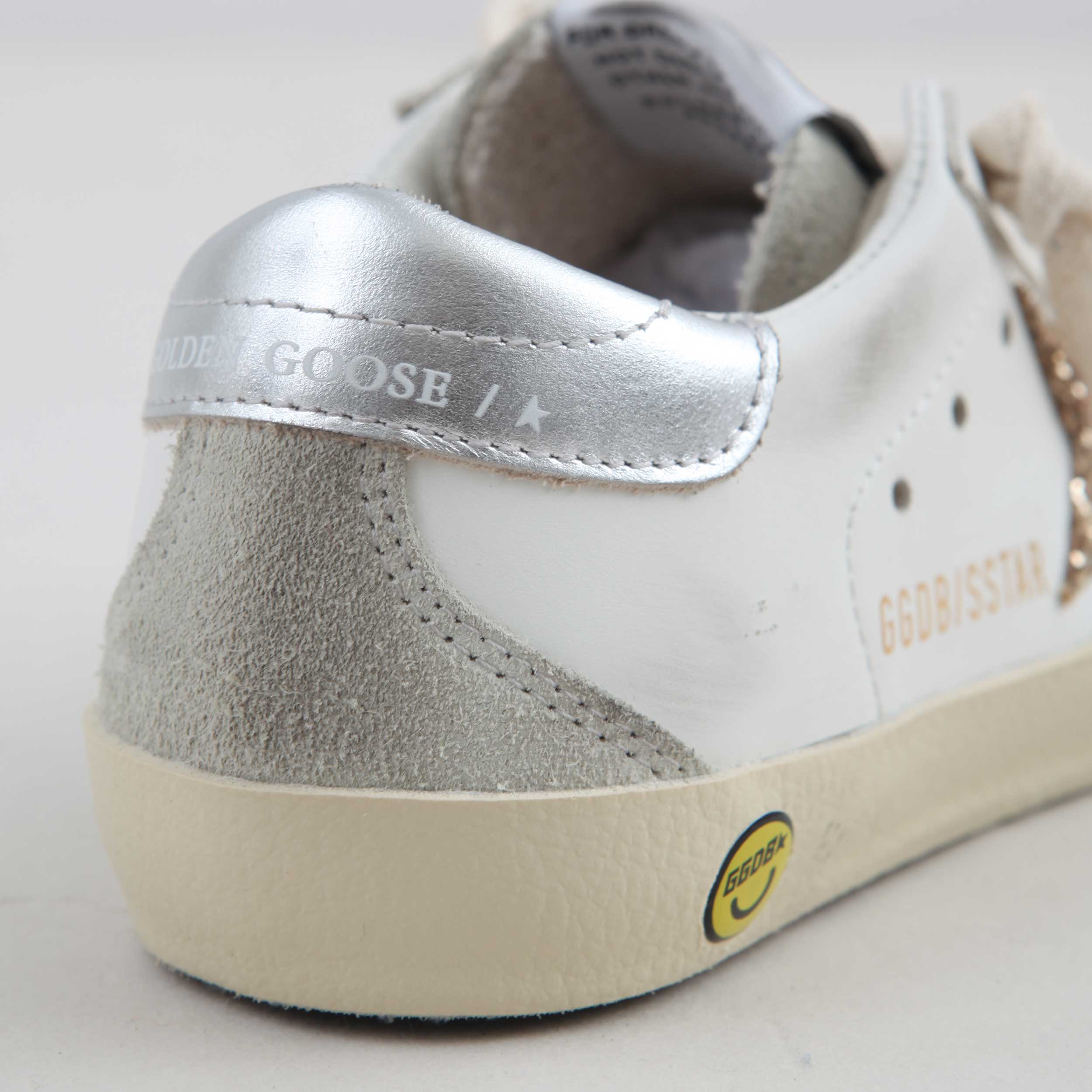 Sneakers Ball Sstar Bianca E Grigia Firmata GOLDEN GOOSE