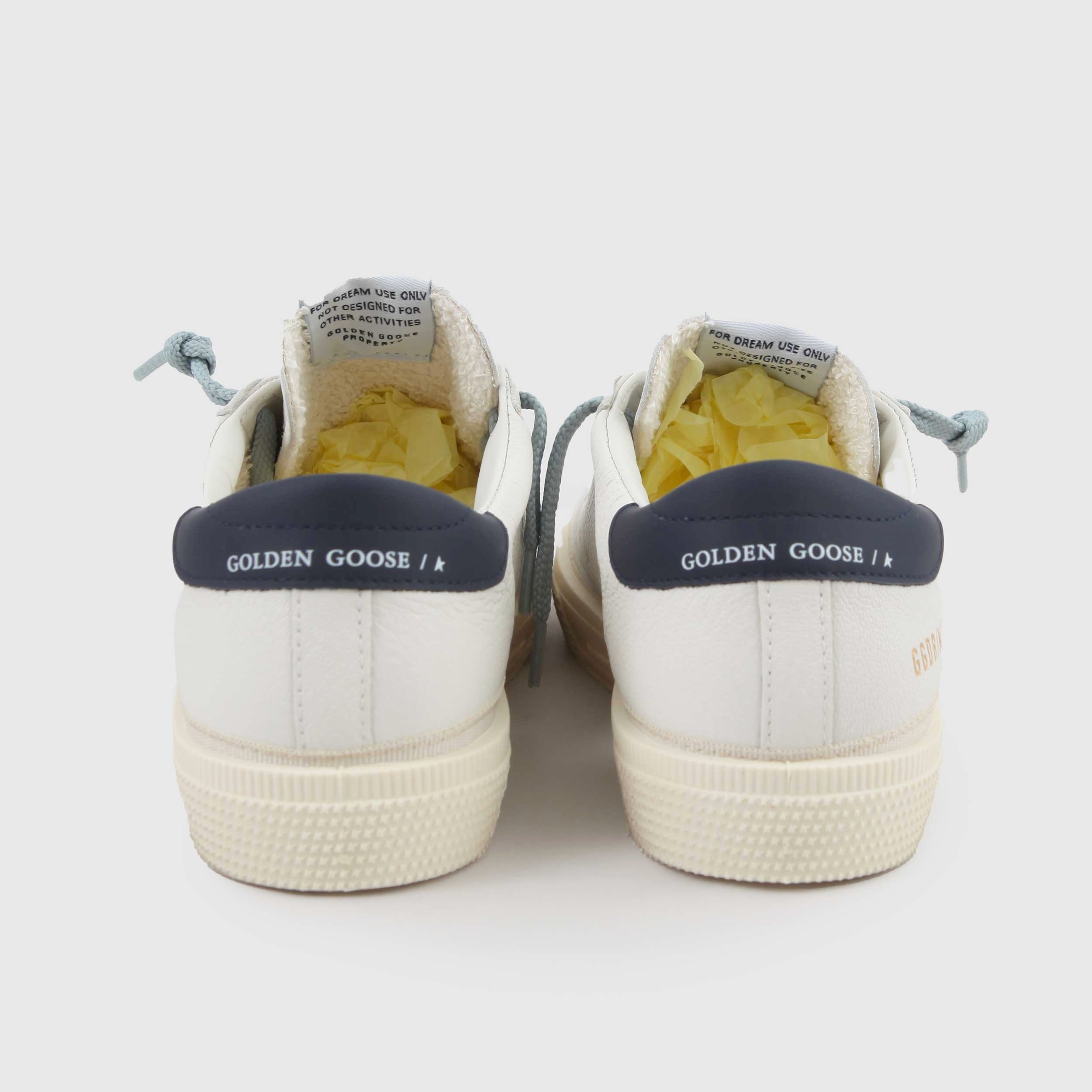Sneakers May Bianca con Stella Arancio Firmata GOLDEN GOOSE