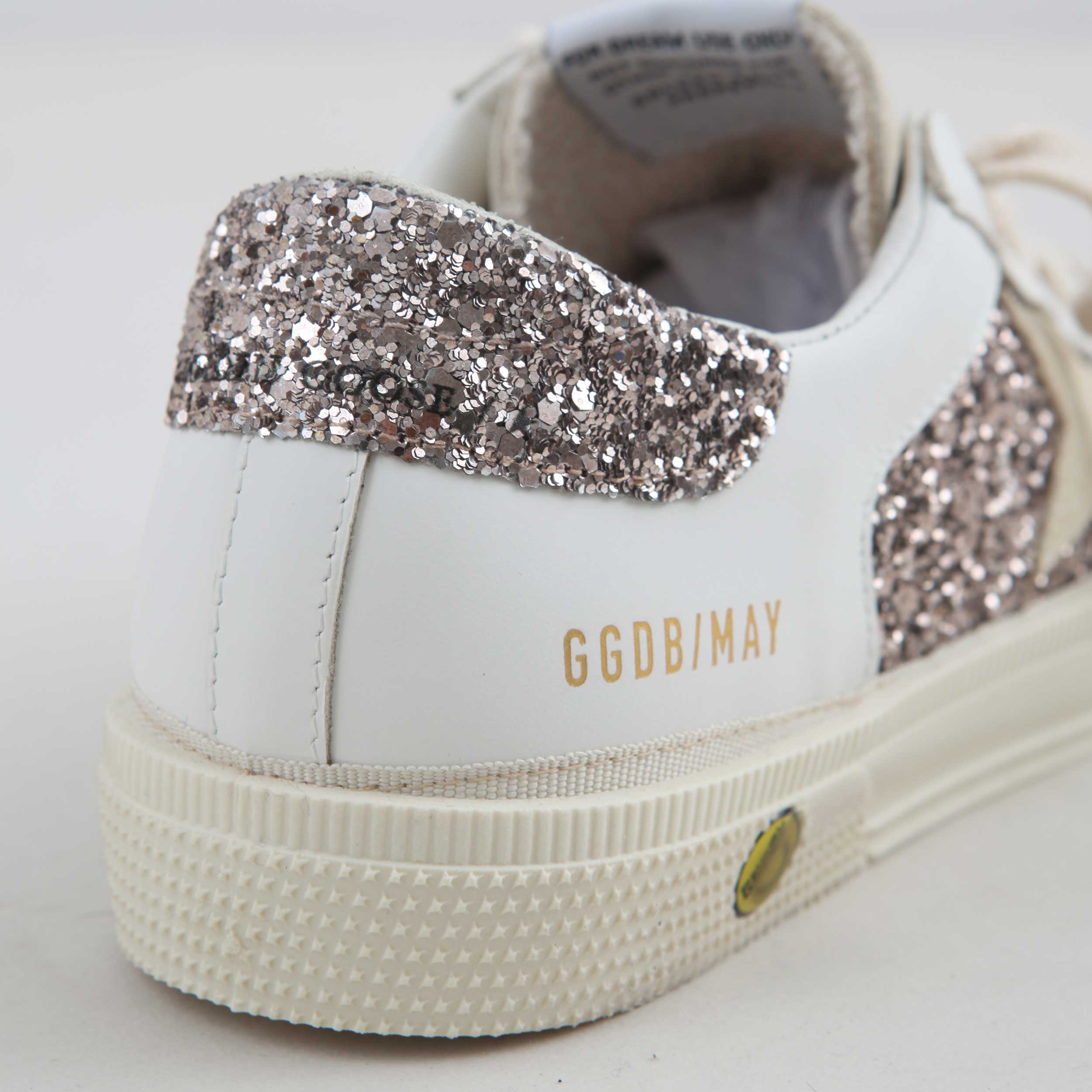 Sneakers May In Pelle Con Glitter Firmate GOLDEN GOOSE