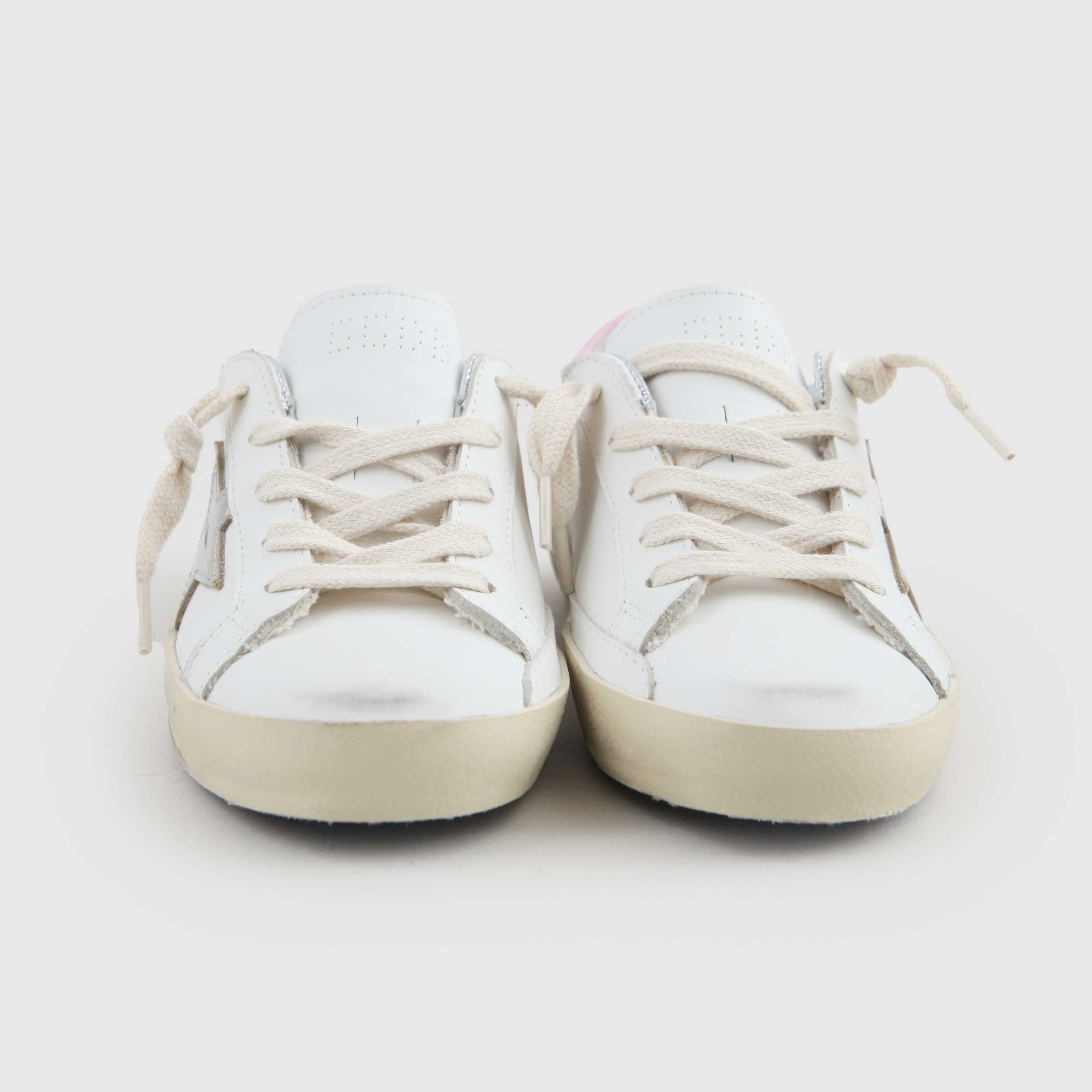 Sneaker sstar bianca, rosa e argento ragazza