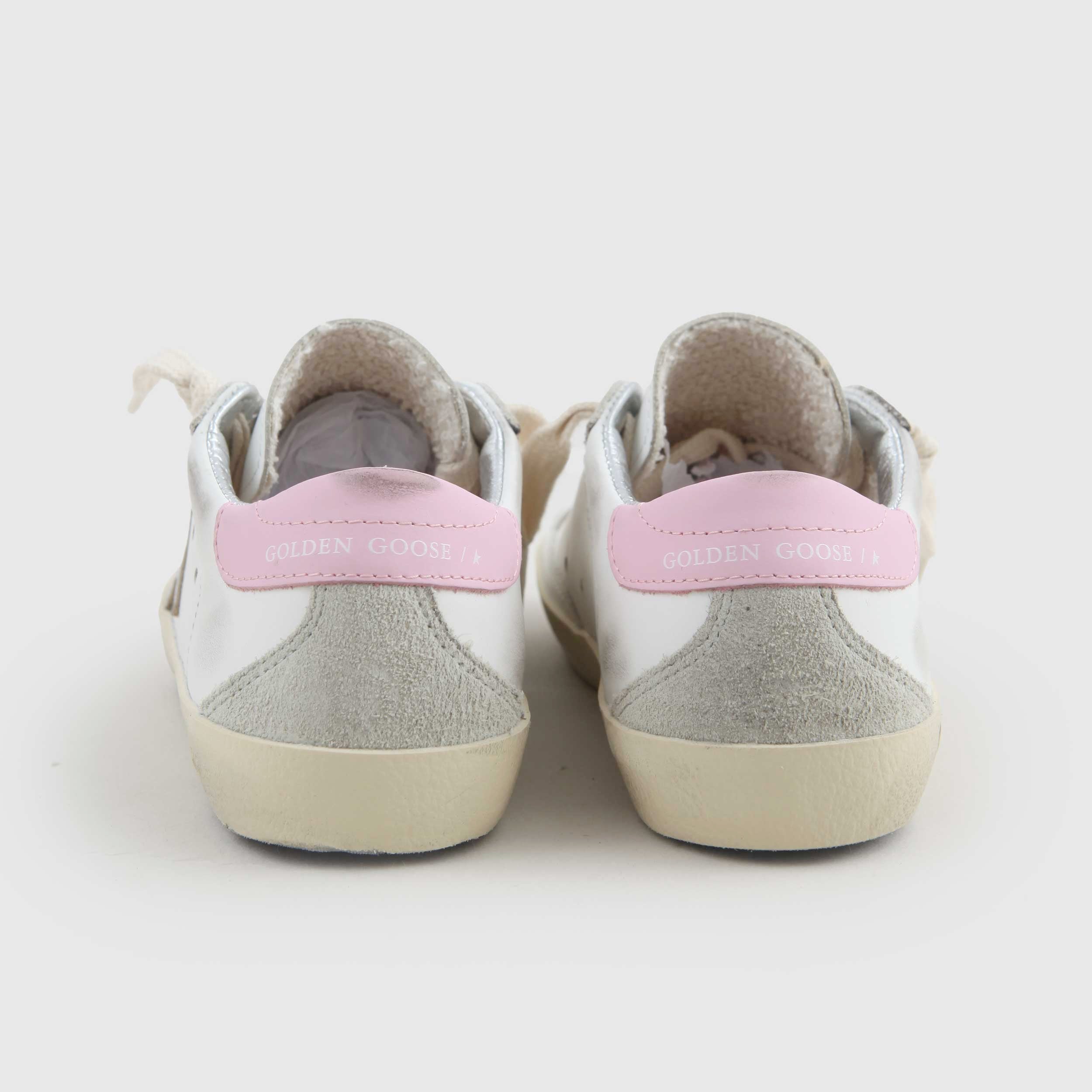 Sneaker sstar bianca, rosa e argento ragazza