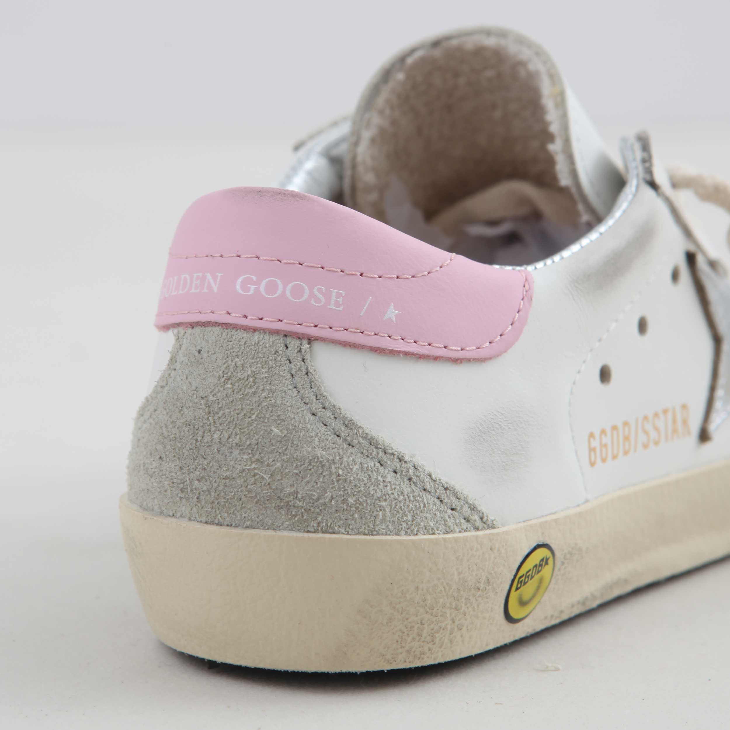 Sneaker sstar bianca, rosa e argento ragazza