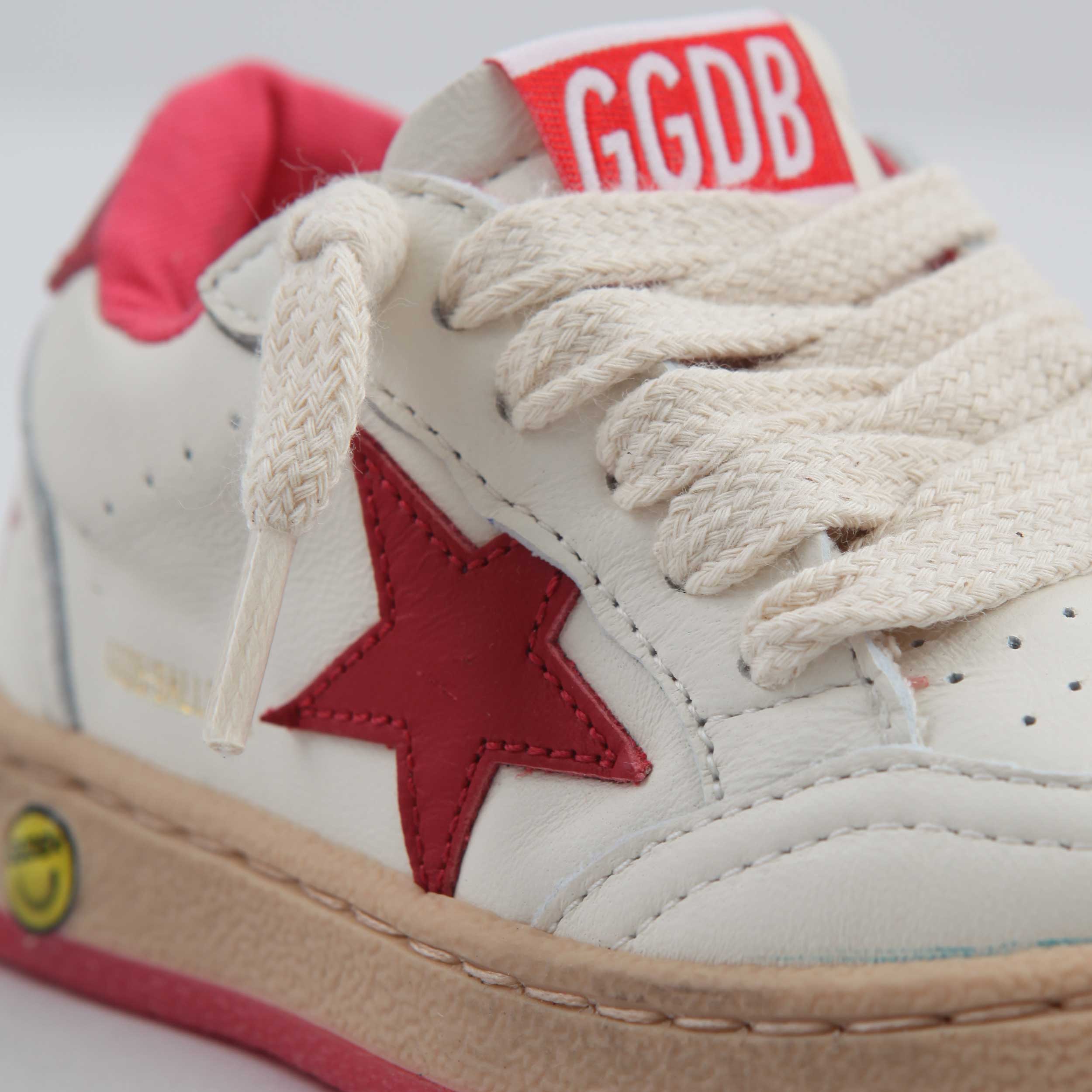 UNISEX WHITE AND RED BALL STAR SNEAKER FOR CHILDREN