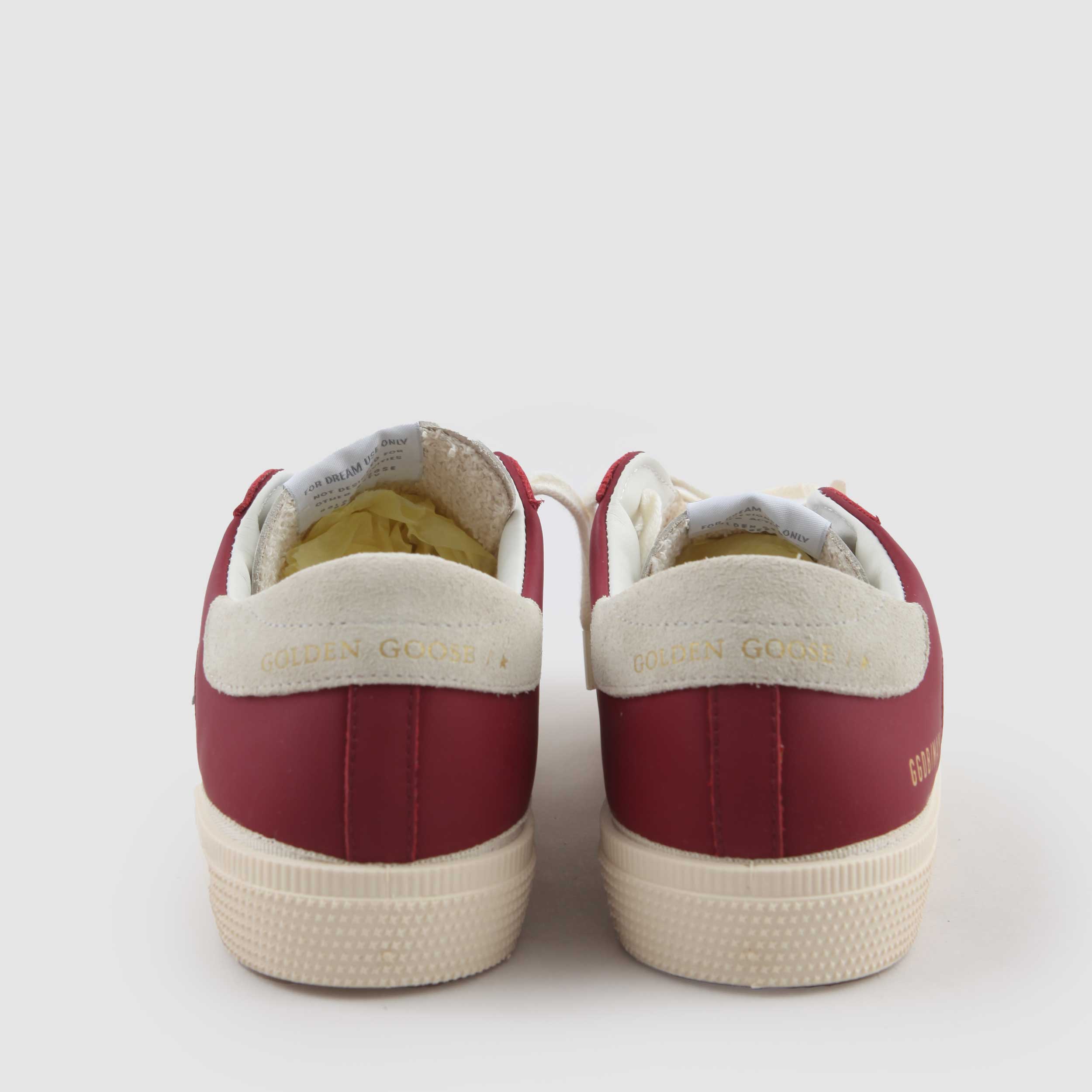 Unisex May White and Red Sneakers By GOLDEN GOOSE