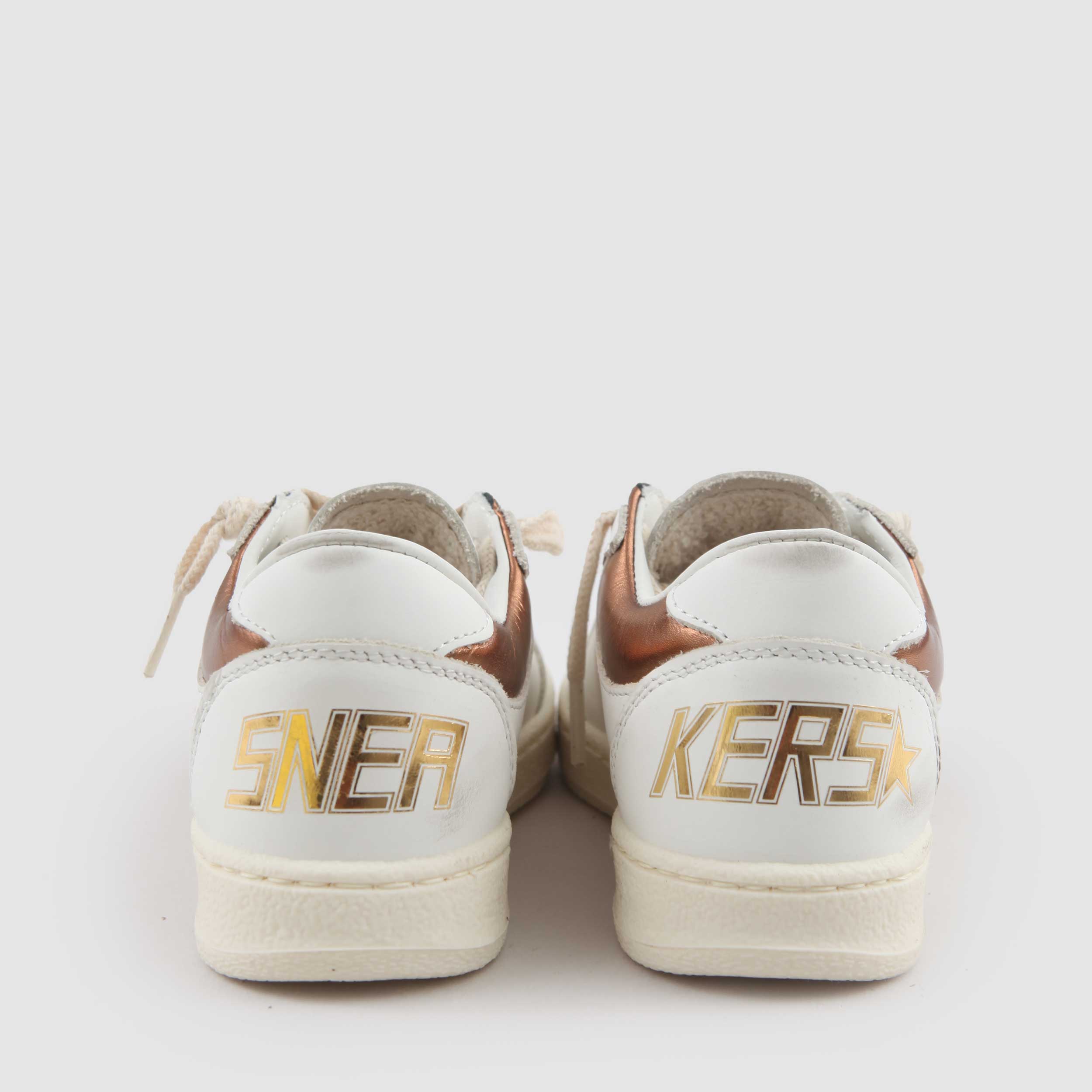 White Ball Star Glitter Star Sneakers by GOLDEN GOOSE
