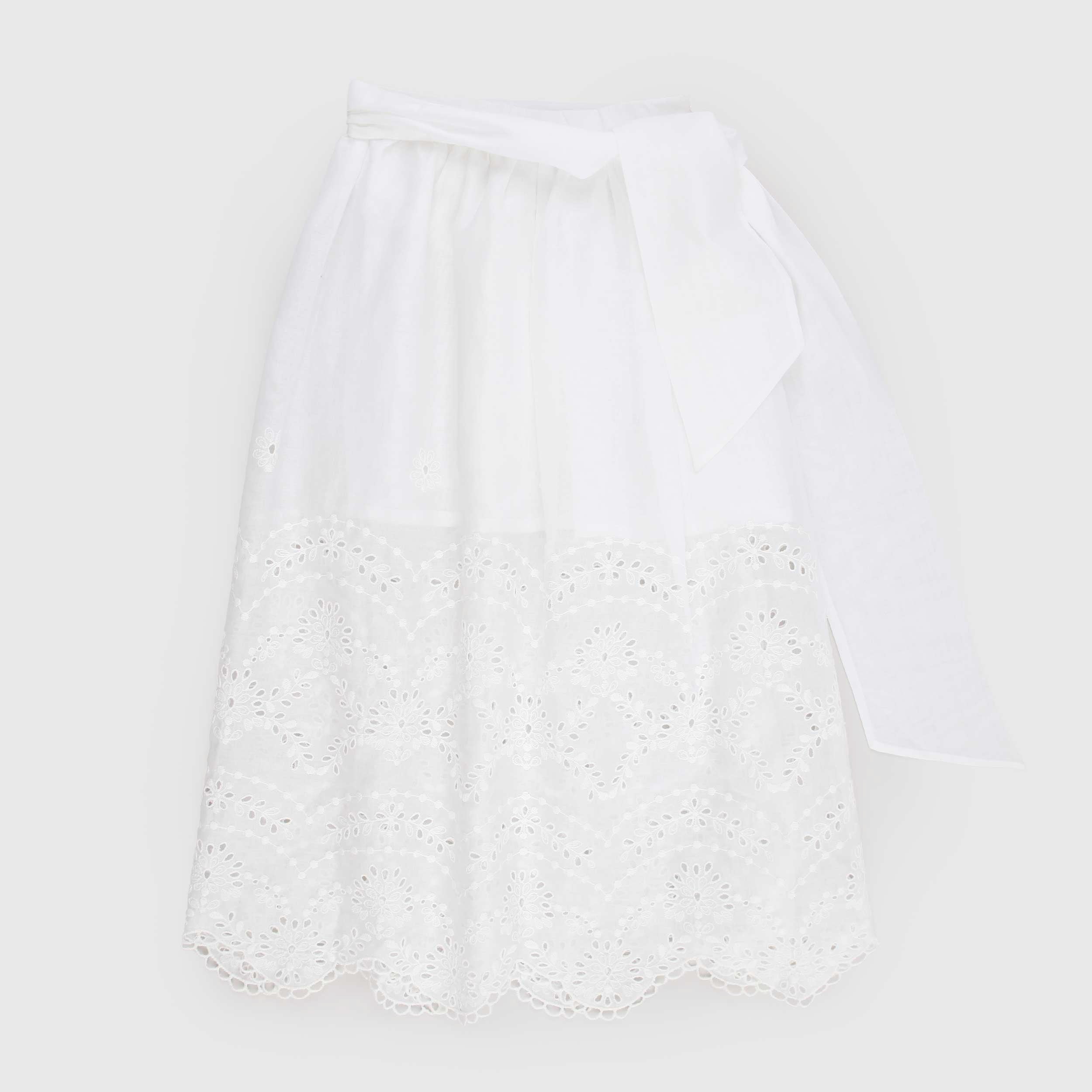 Gonna Lunga Bianca con Lampo Laterale Firmata JESURUM