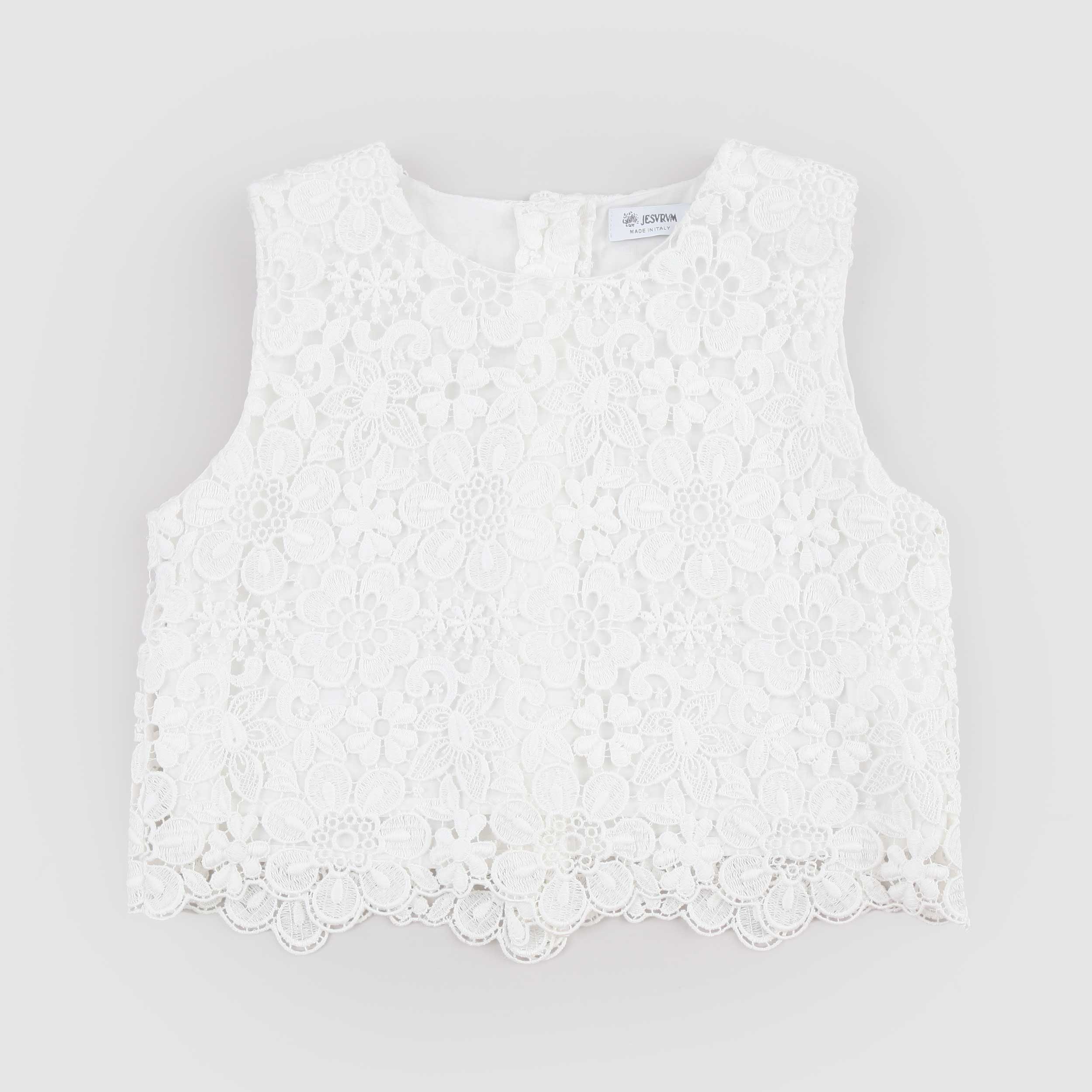 Top Smanicato con Pizzo Firmato JESURUM