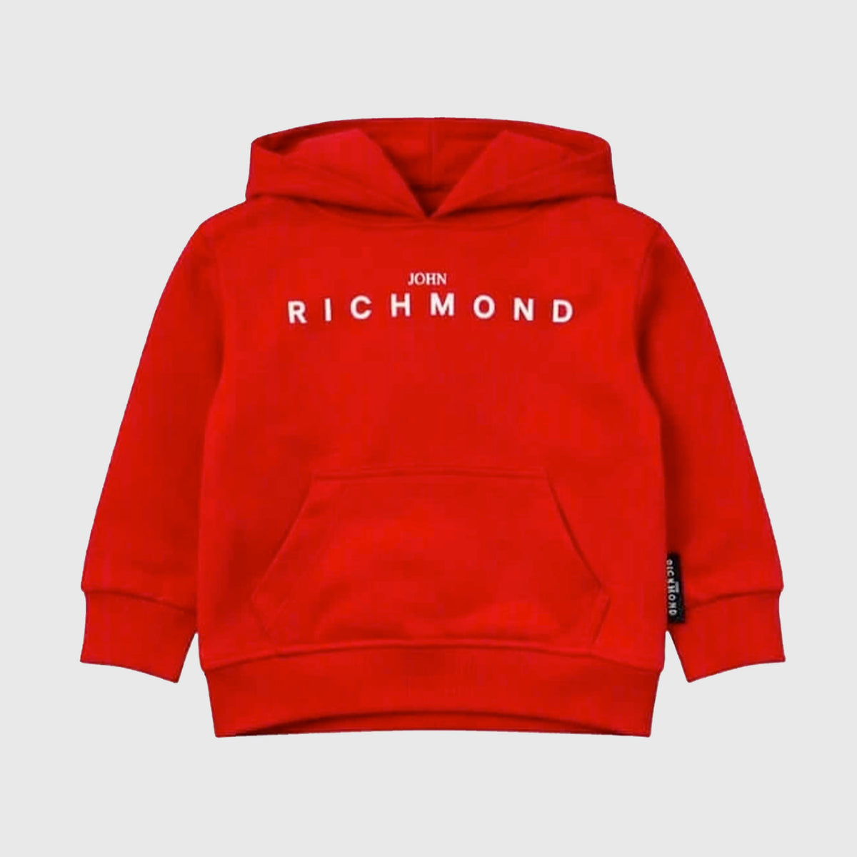 JOHN RICHMOND Red Sweatshirt with White Logo for Newborns