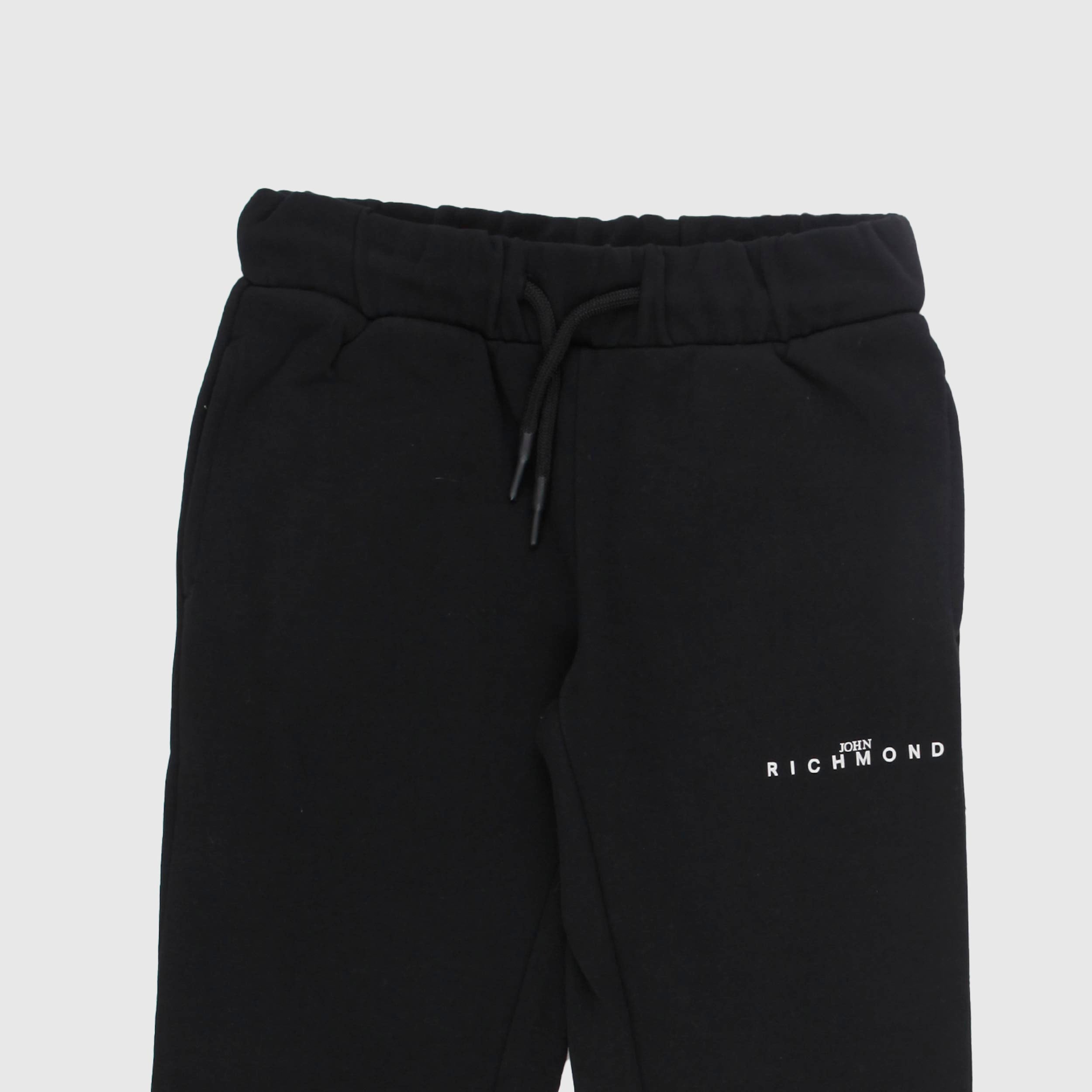 Pantalone Nero con Scritta Bianca Firmato JOHN RICHMOND
