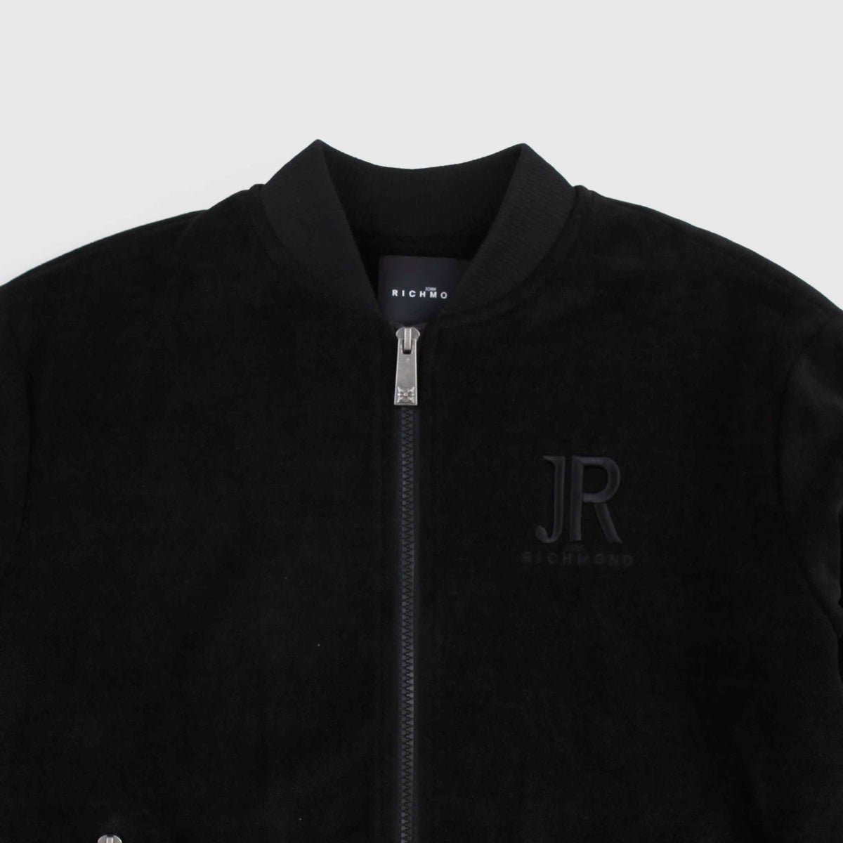 Felpa Nera in Velluto con Logo per Ragazzo JOHN RICHMOND
