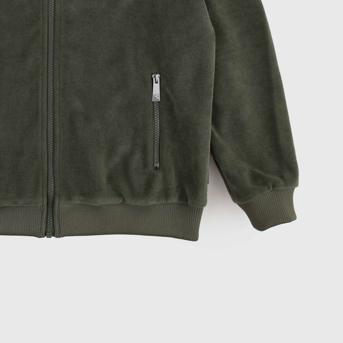 Felpa Verde Oliva in Velluto con Logo per Ragazzo JOHN RICHMOND