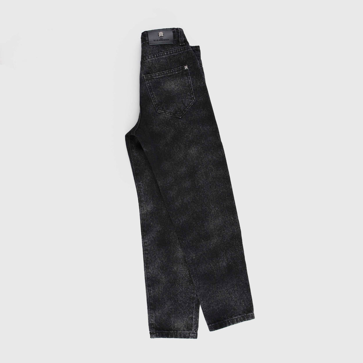 Jeans Nero in Denim Slavato per Ragazzo JOHN RICHMOND