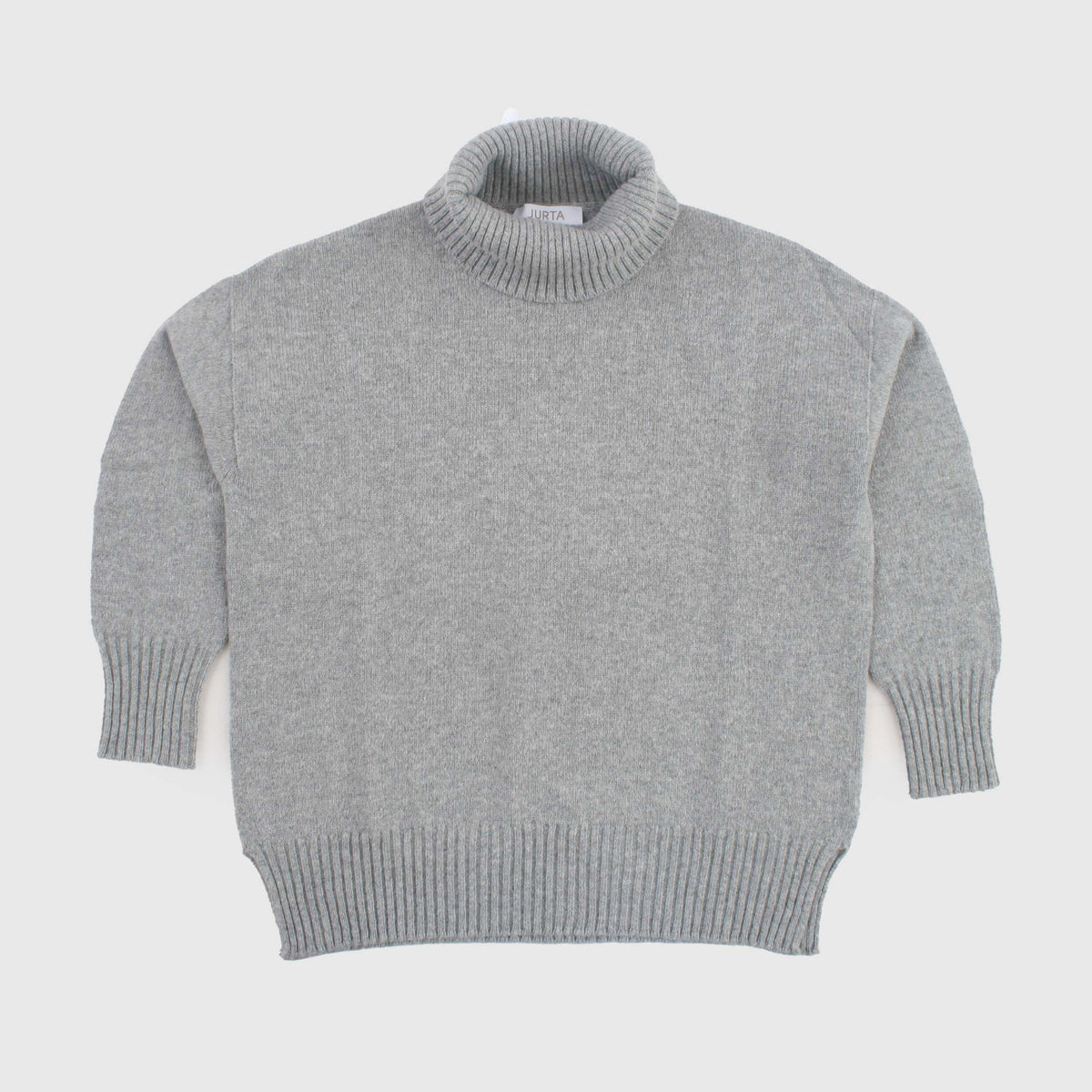 Grey Turtleneck in Pure Cashmere for Girl by JURTA
