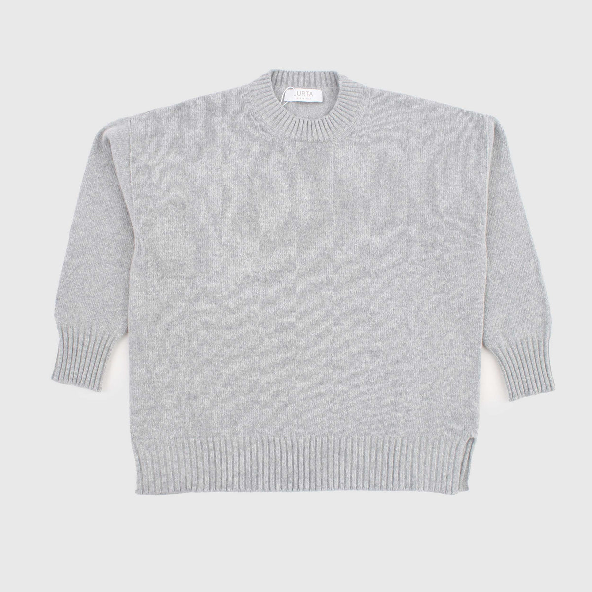 Grey Merino Wool Pullover for Girl by JURTA