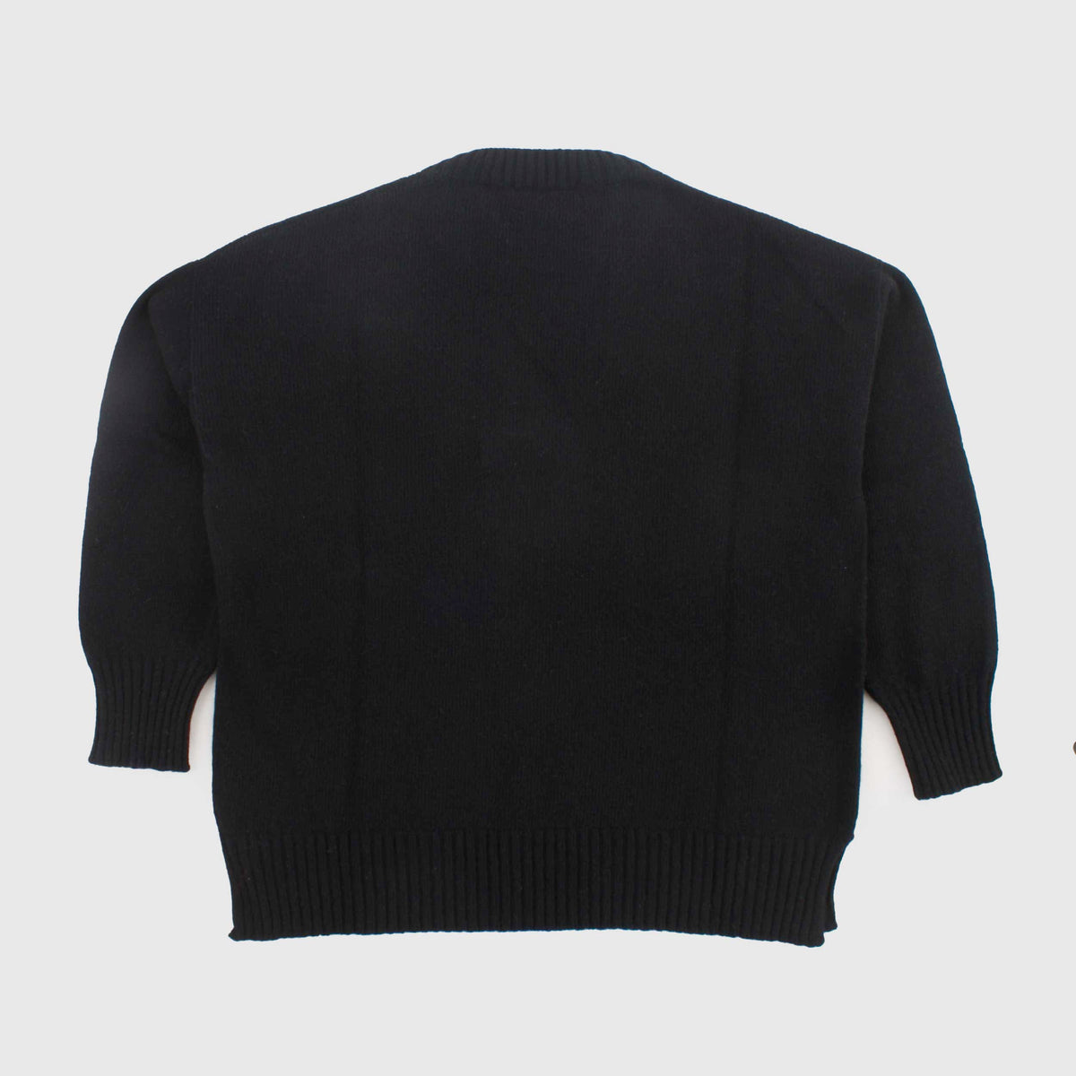 Black Merino Wool Pullover for Girls Signed JURTA