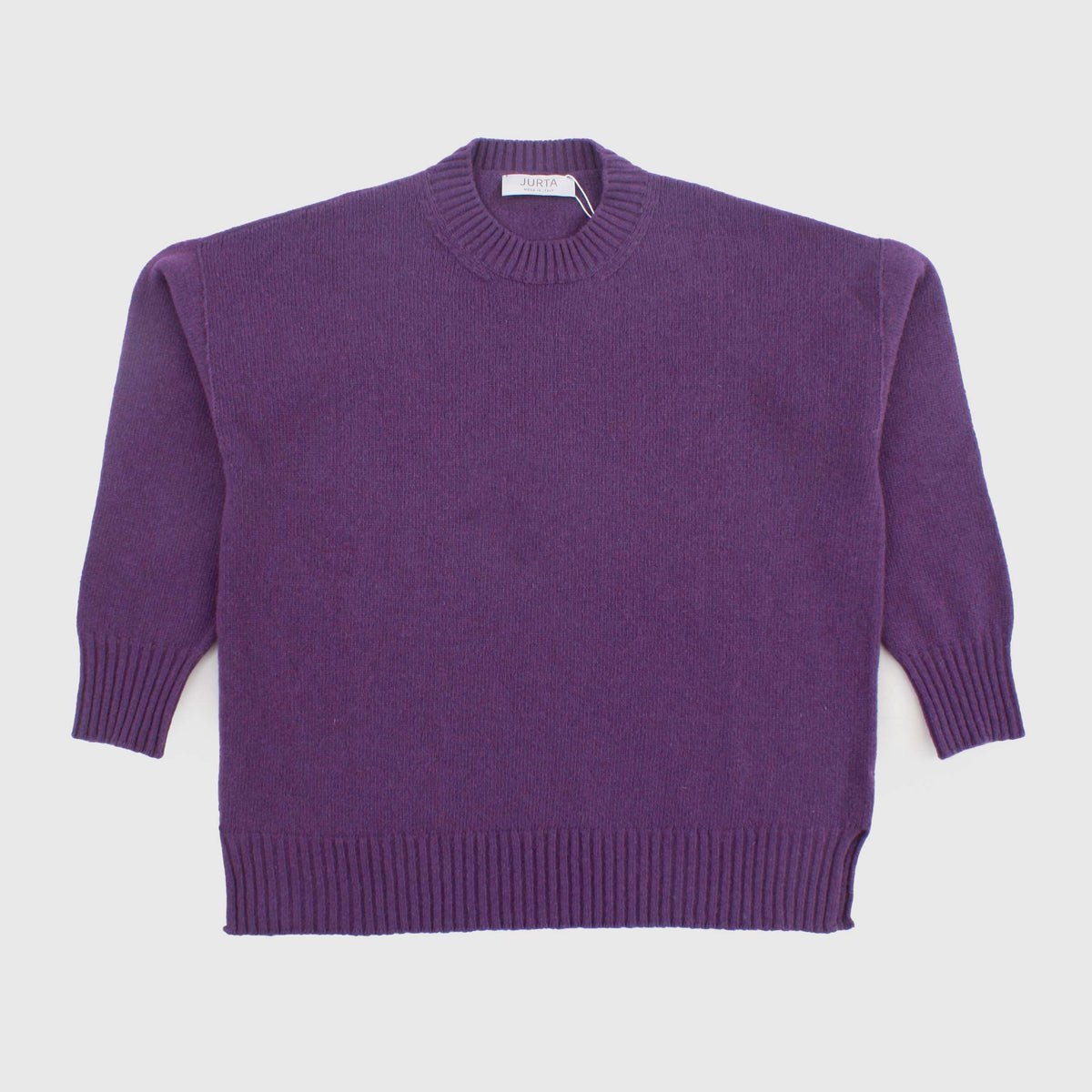 Purple Merino Wool Pullover for Girl by JURTA