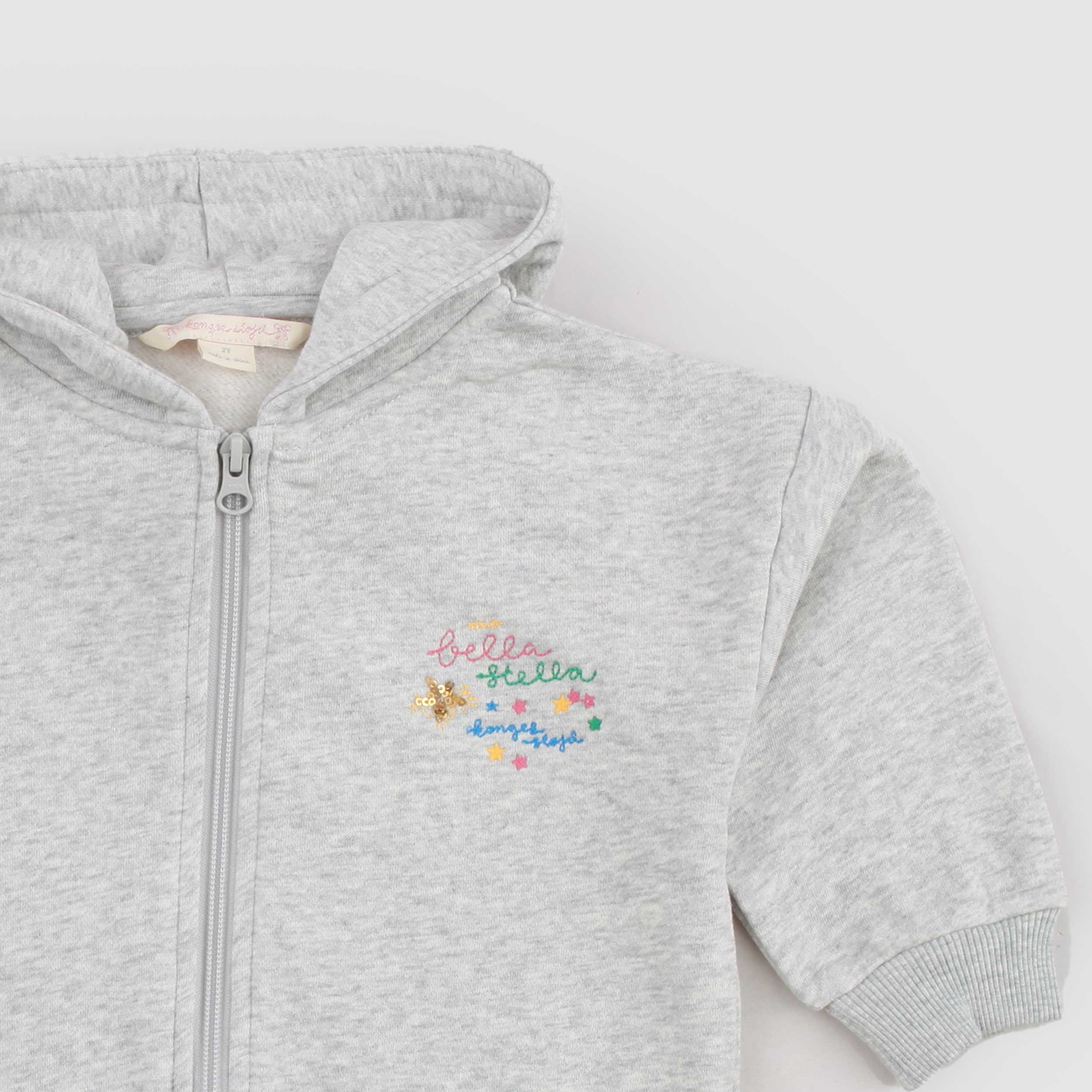 Grey Mélange Sweatshirt for Girls by KONGES SLOJD