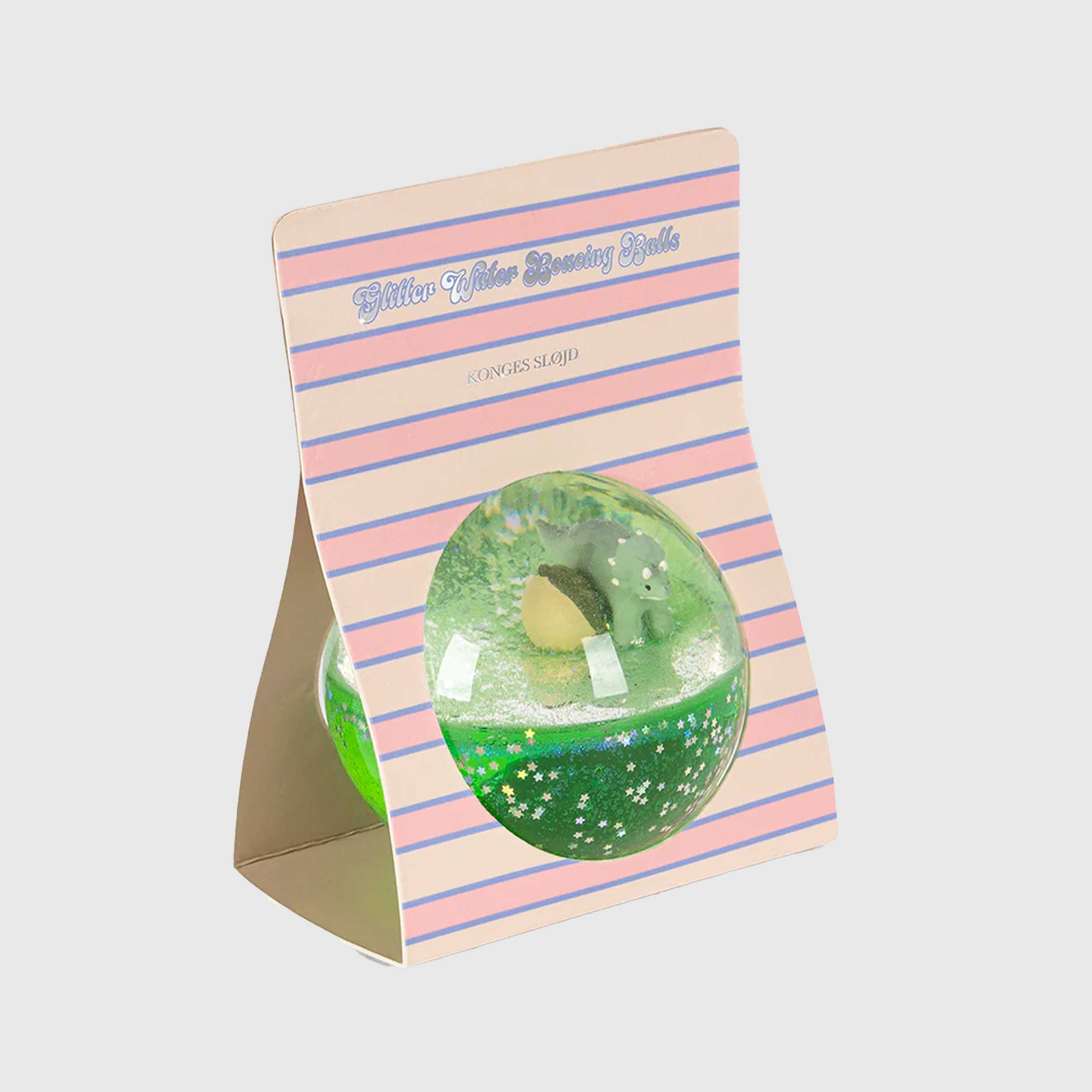 Palla In Plastica Con Acqua Verde E Glitter Firmata KONGES SLOJD