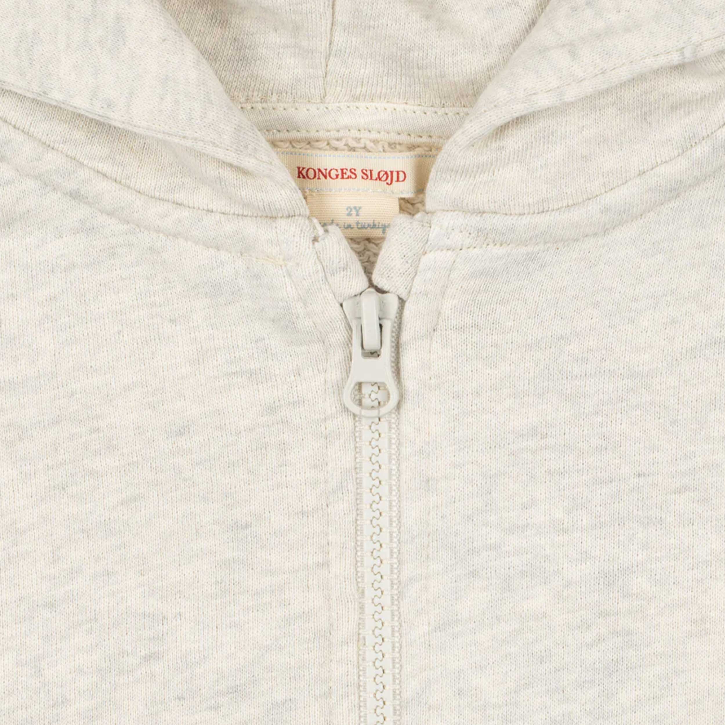 Felpa Bianco Menta con Cappuccio Firmata KONGES SLOJD