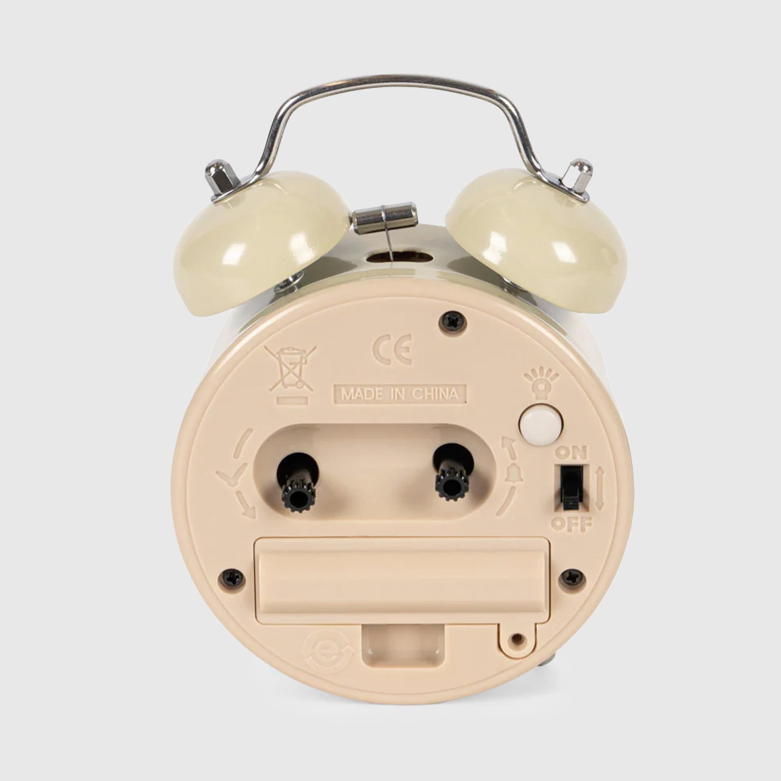 Beige Alarm Clock with Cherry Print by KONGES SLOJD