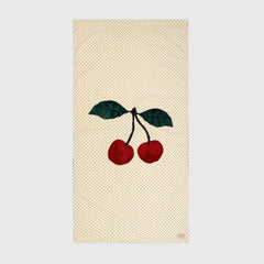 Cream and Blue Polka Dot Beach Towel by Konges Slojd