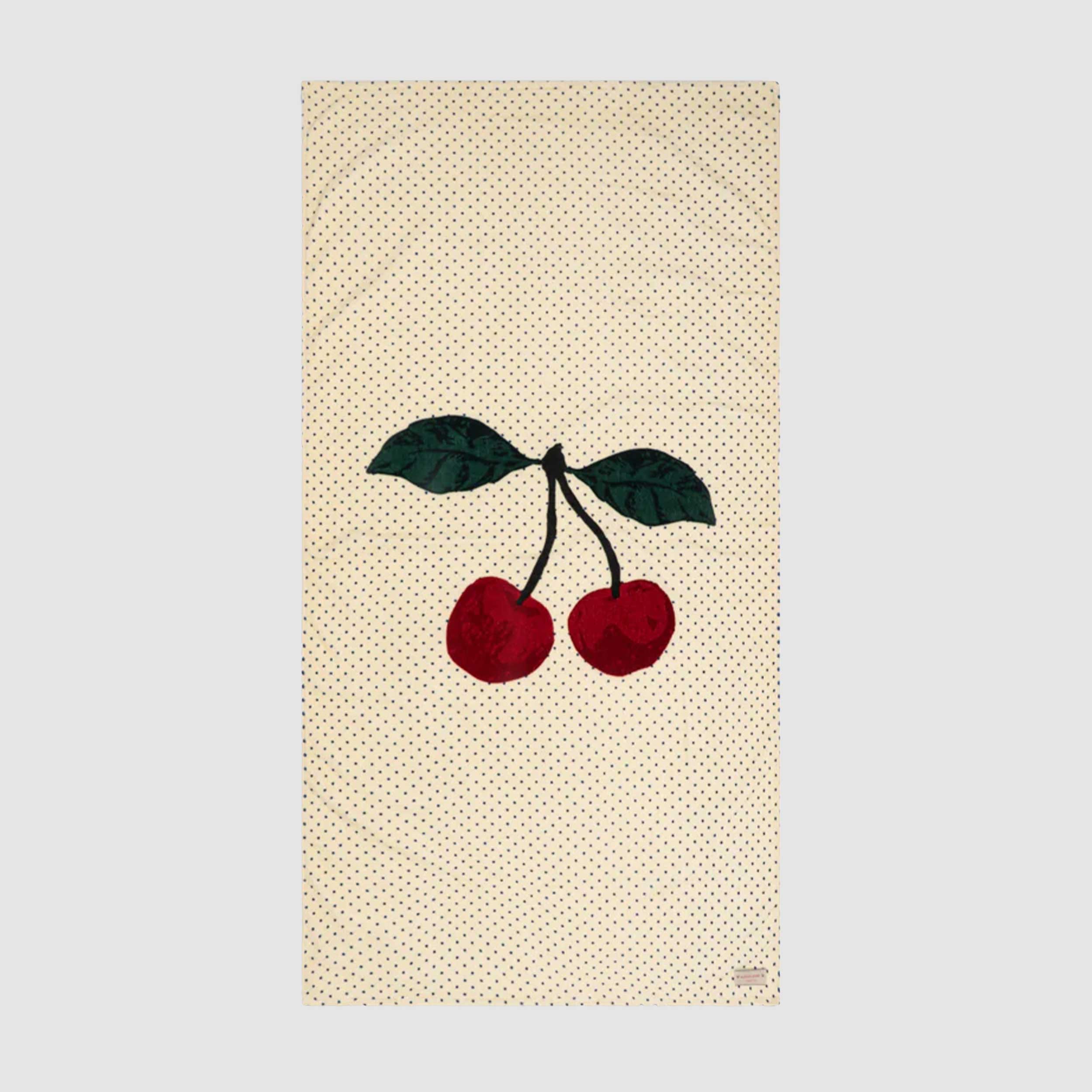 Cream and Blue Polka Dot Beach Towel by Konges Slojd