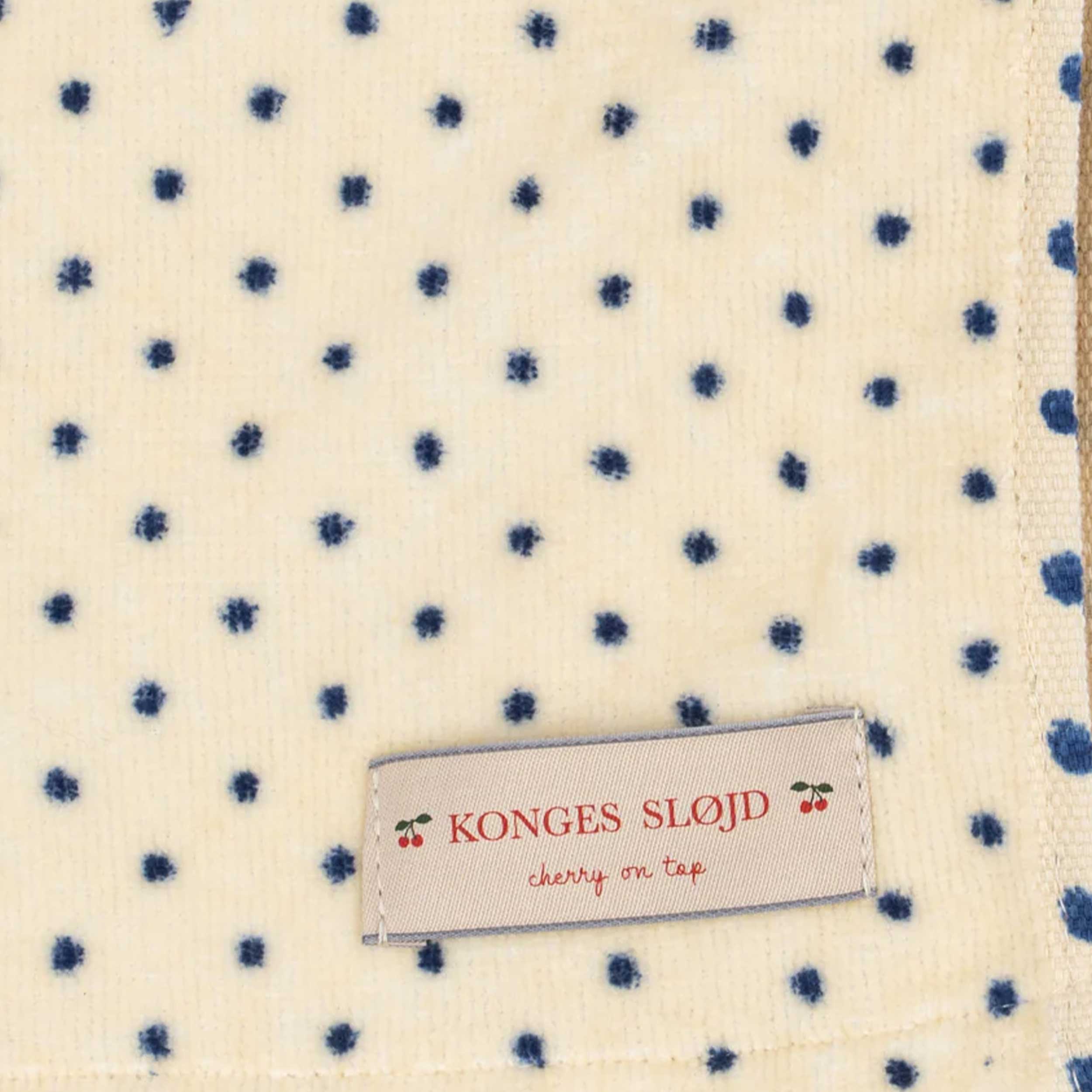 Cream and Blue Polka Dot Beach Towel by Konges Slojd