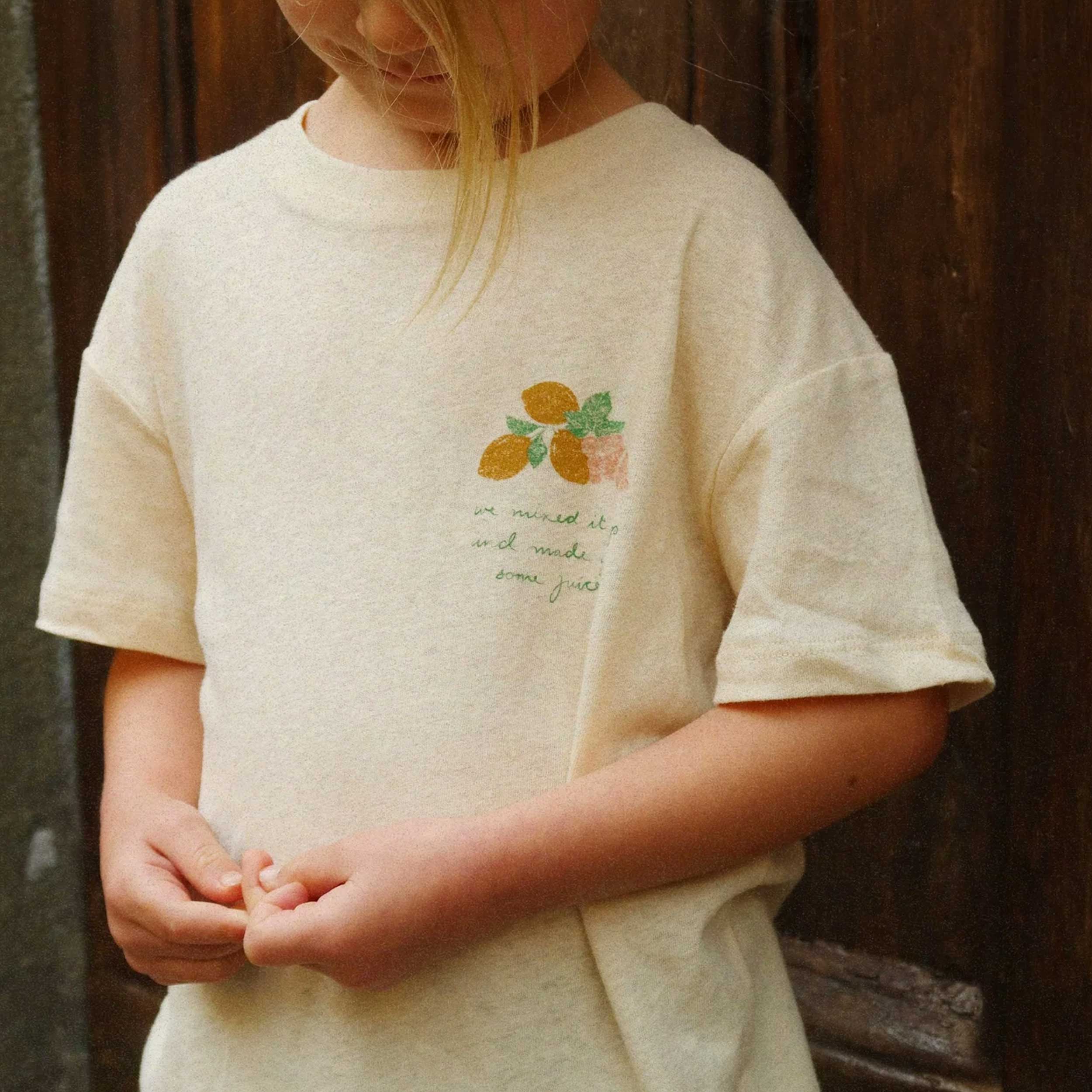 Sand-Colored T-Shirt with KONGES SLOJD Signature Print