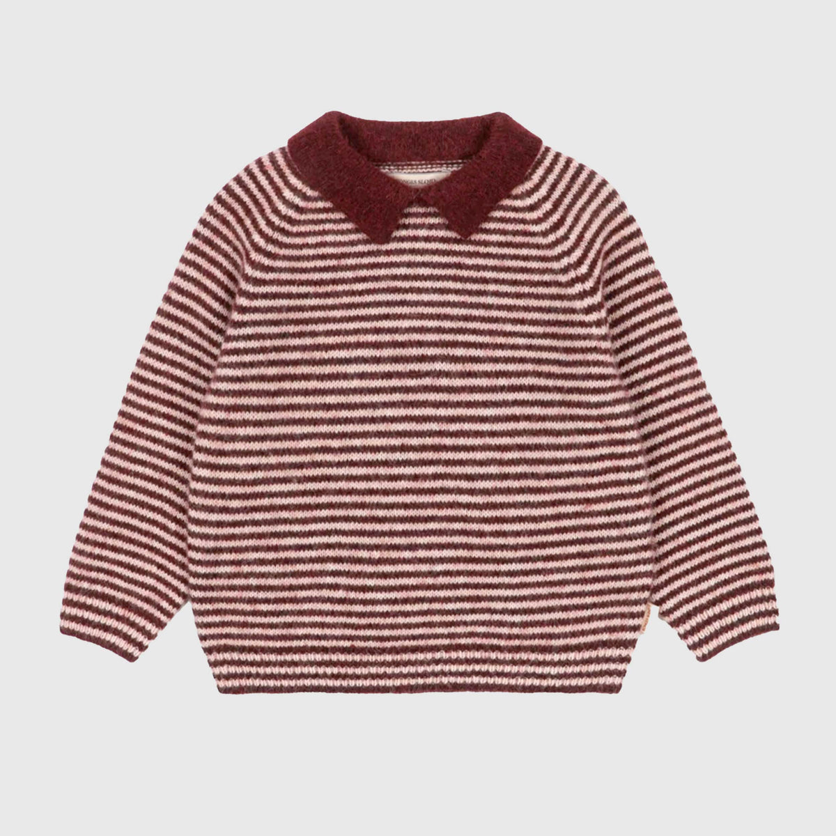 KONGES SLOJD Bordeaux Pipo Polo Striped Sweater for Baby