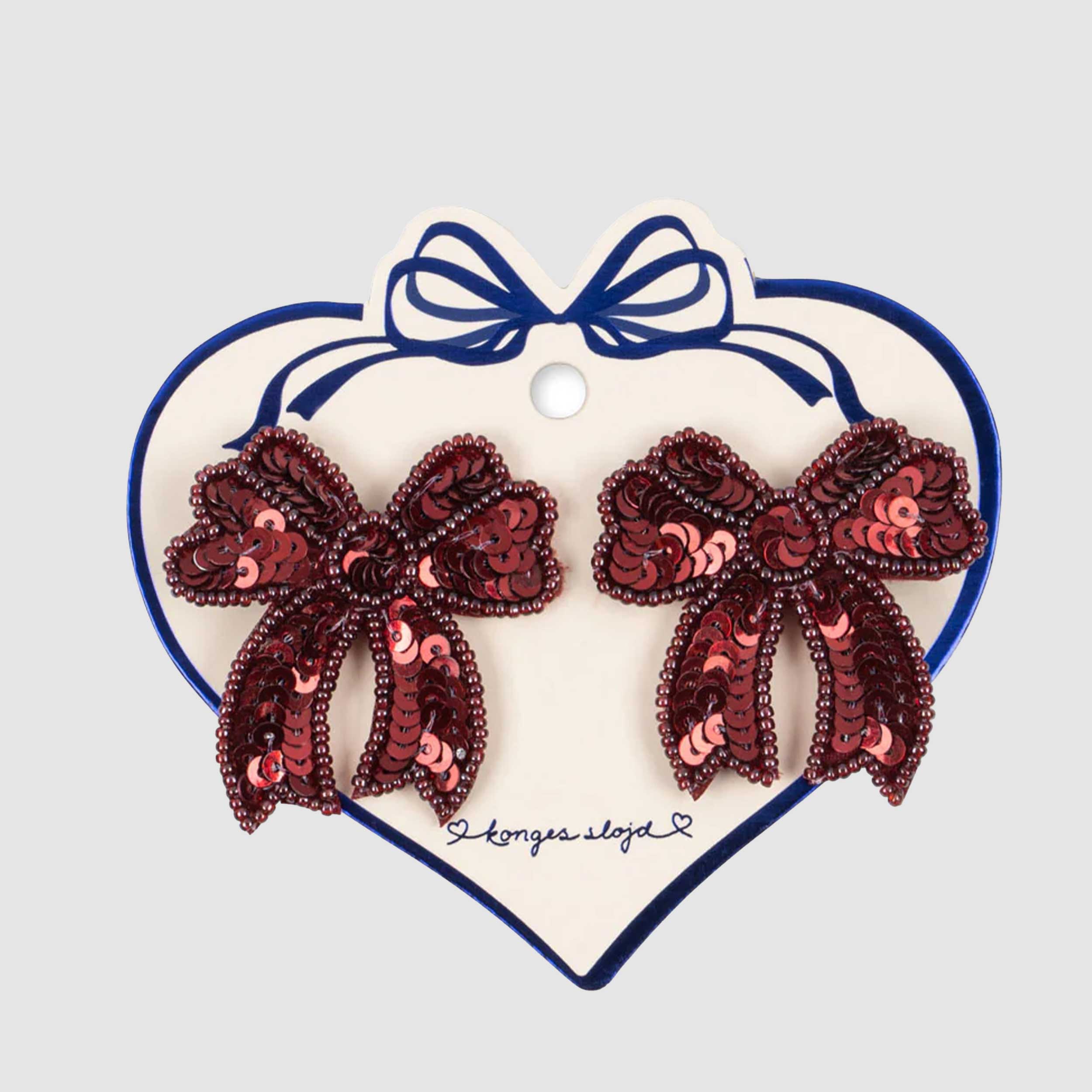 Clip Per Capelli Con Paillettes Rosso Firmata KONGES SLOJD