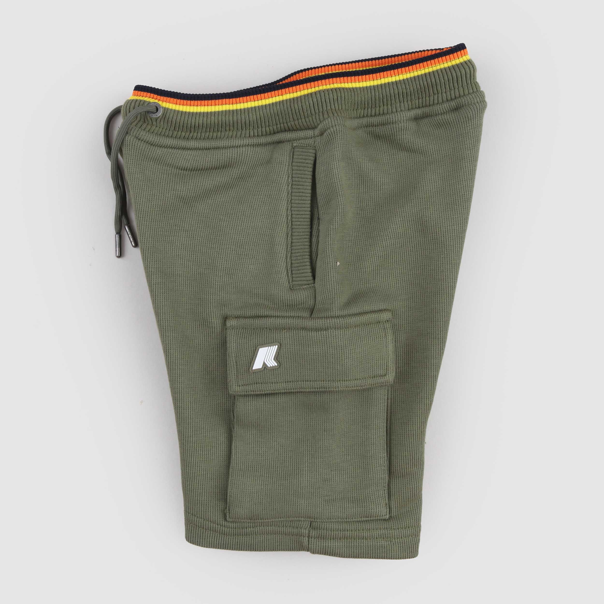 Bermuda Erik Verde con Targhetta Gommata Firmato K-WAY