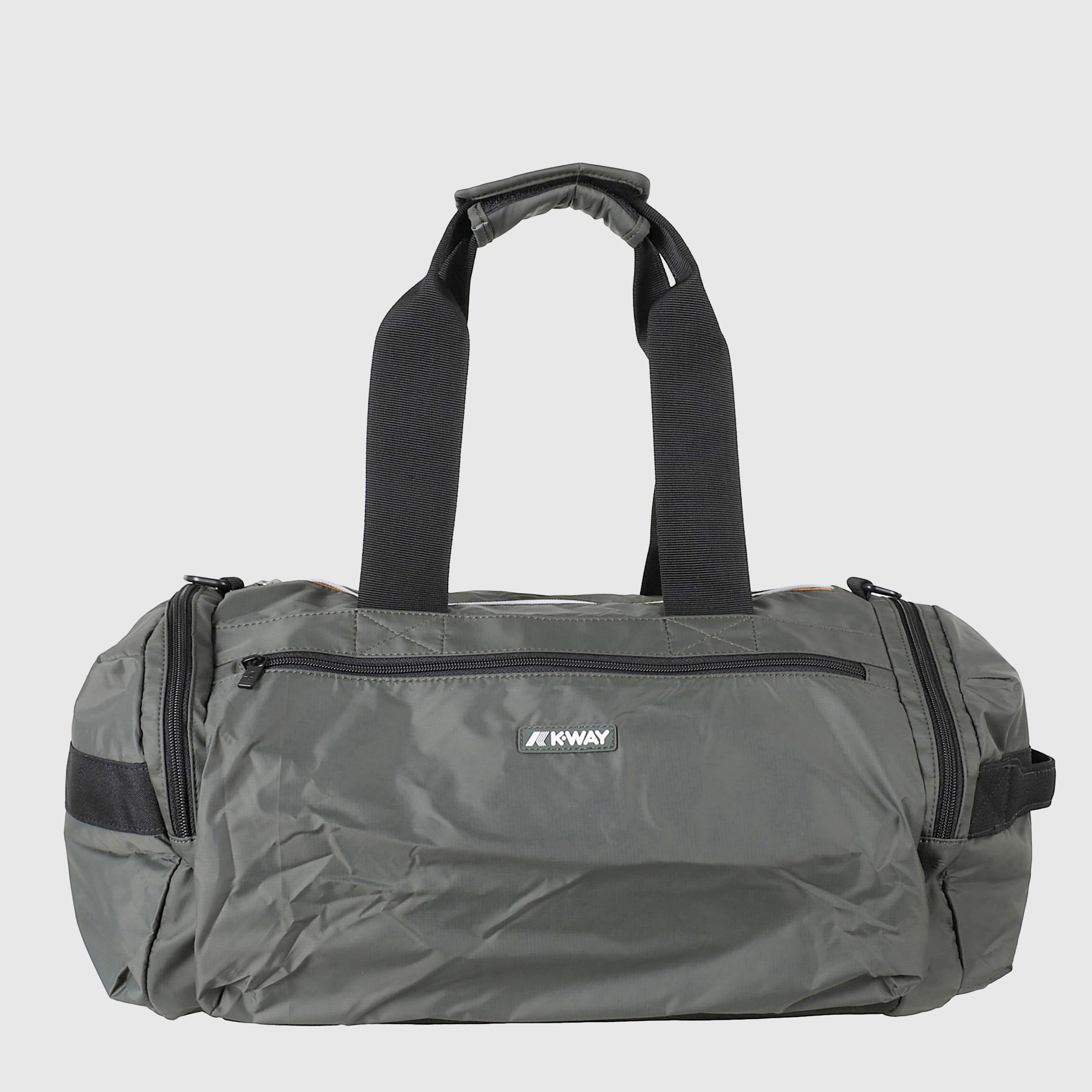 K-WAY Branded Green Nylon Mereville Duffle Bag