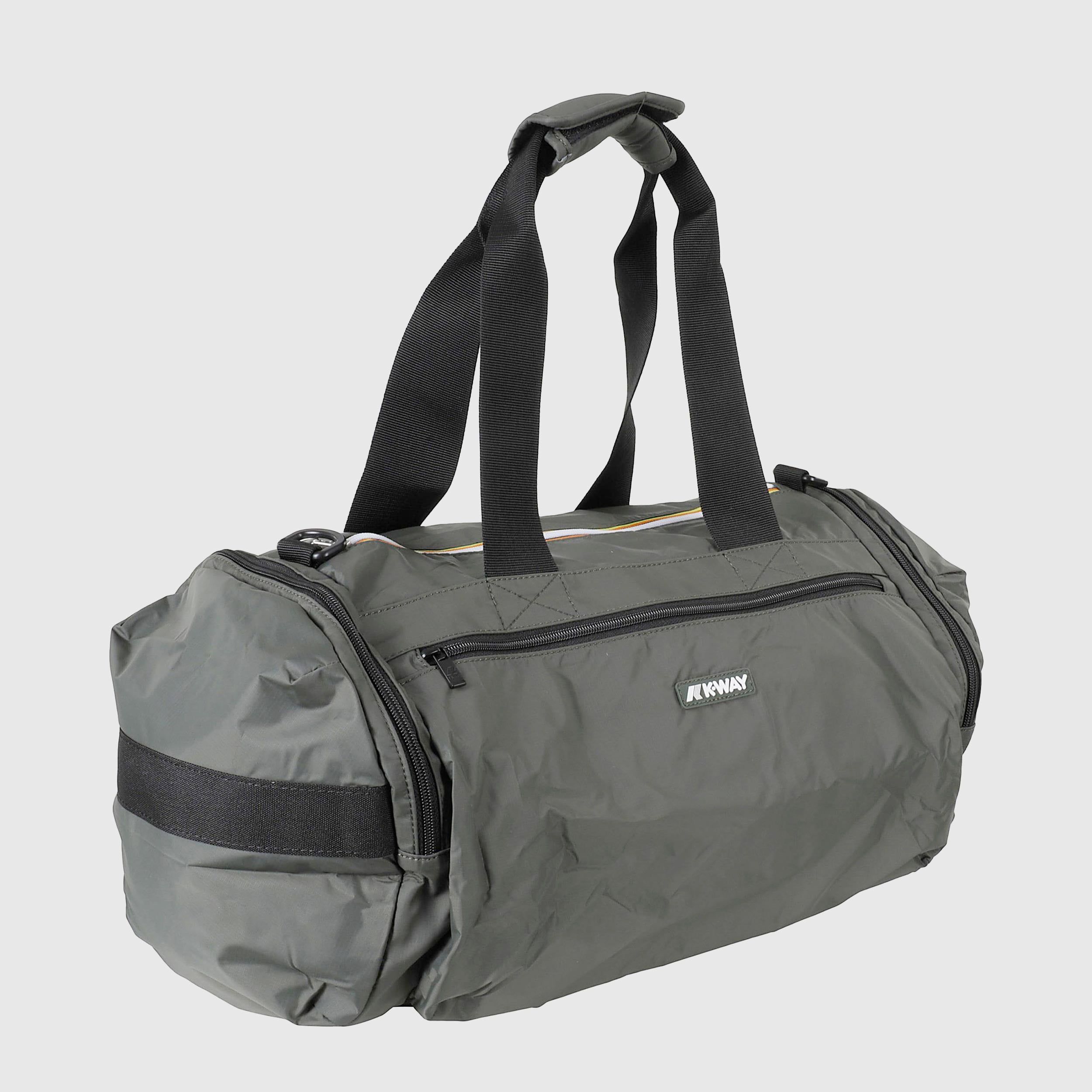 K-WAY Branded Green Nylon Mereville Duffle Bag
