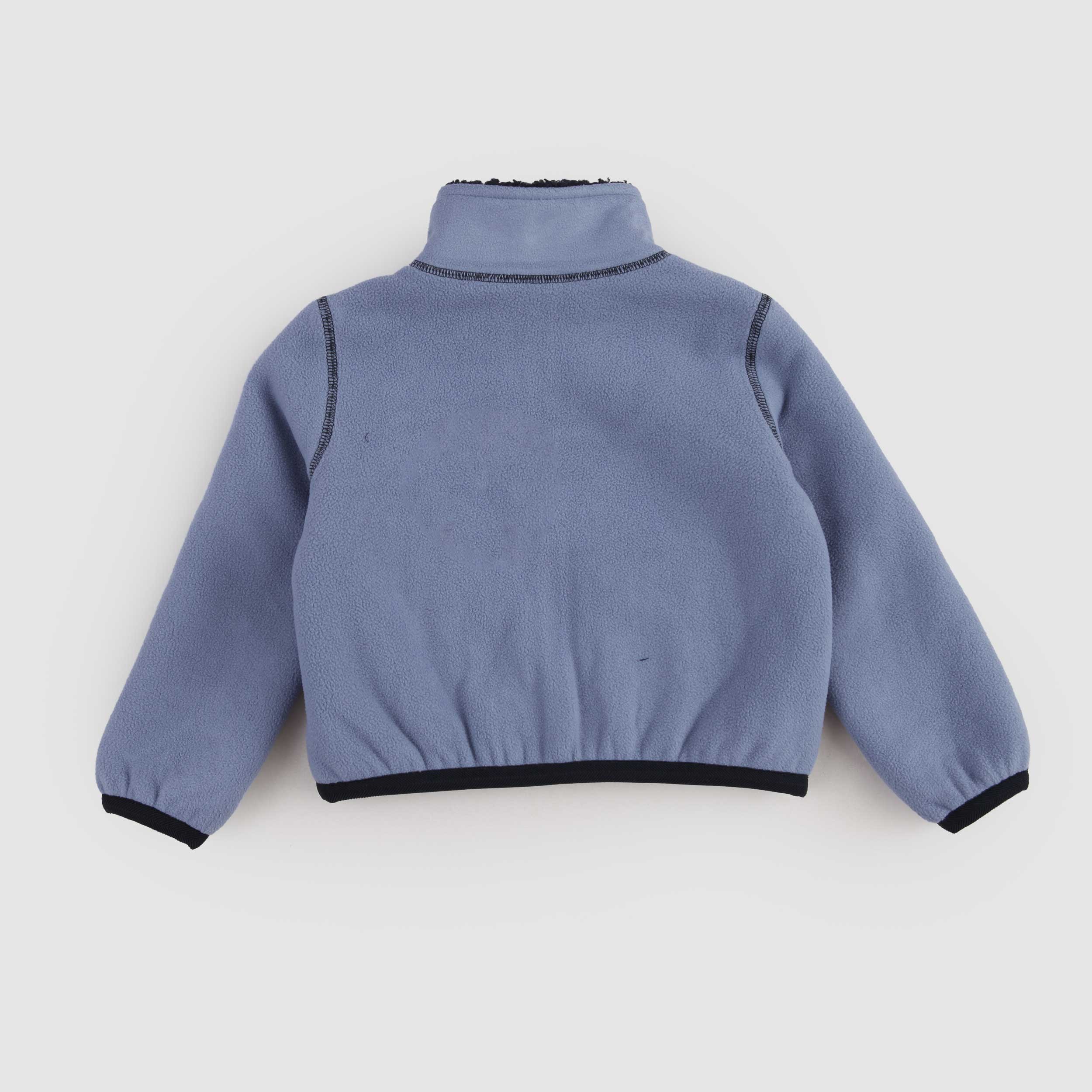 Felpa Blu e Celeste Pascal Sherpa Polar Double by K-WAY