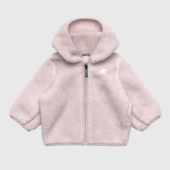 Felpa Rosa E. Janne Polar in Tessuto Sherpa per Neonati by K-WAY