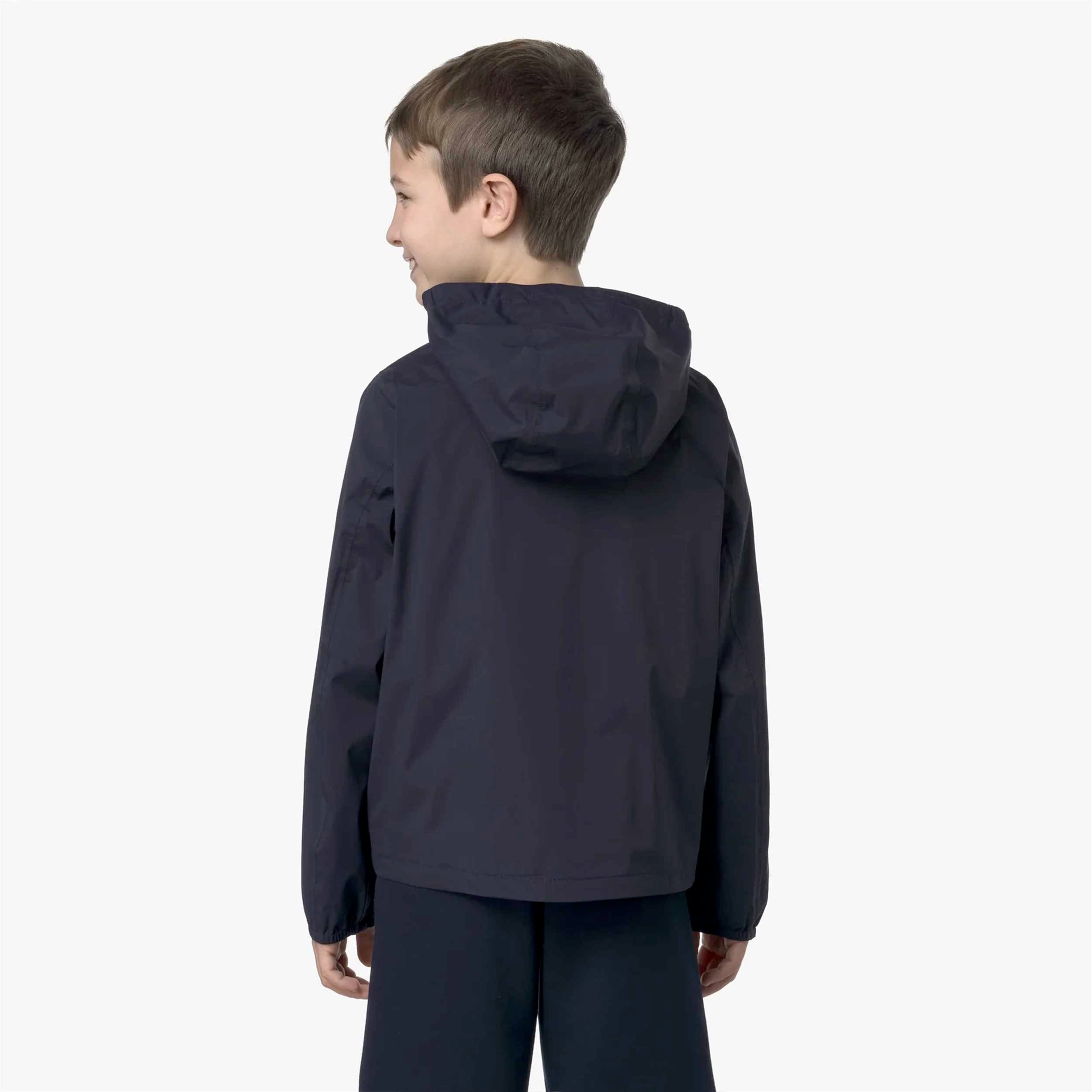 Giacca Blu con Iconica Zip e Logo Firmata K-WAY