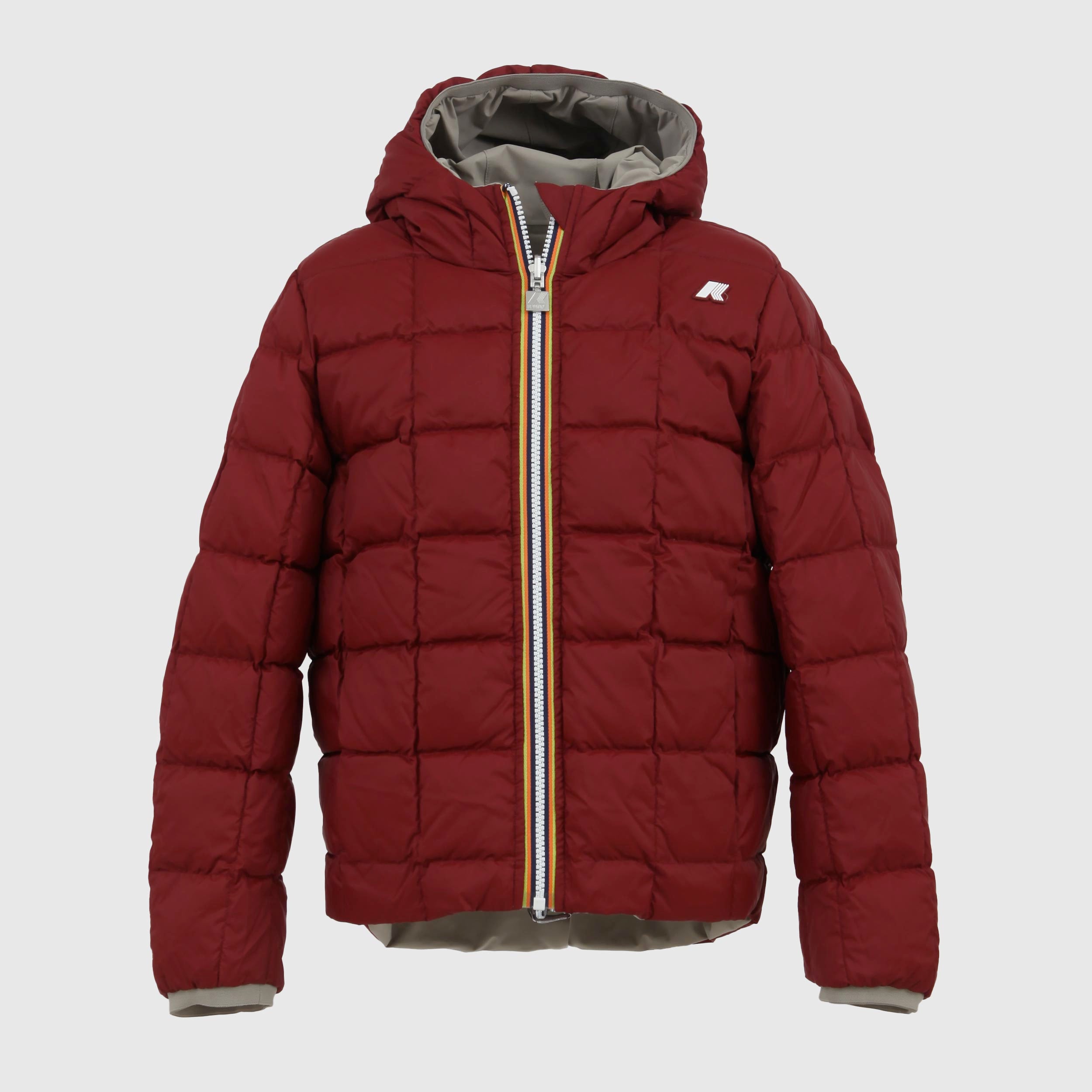 Giacca Reversibile Grigio E Rossa ST WARM Firmata K-WAY