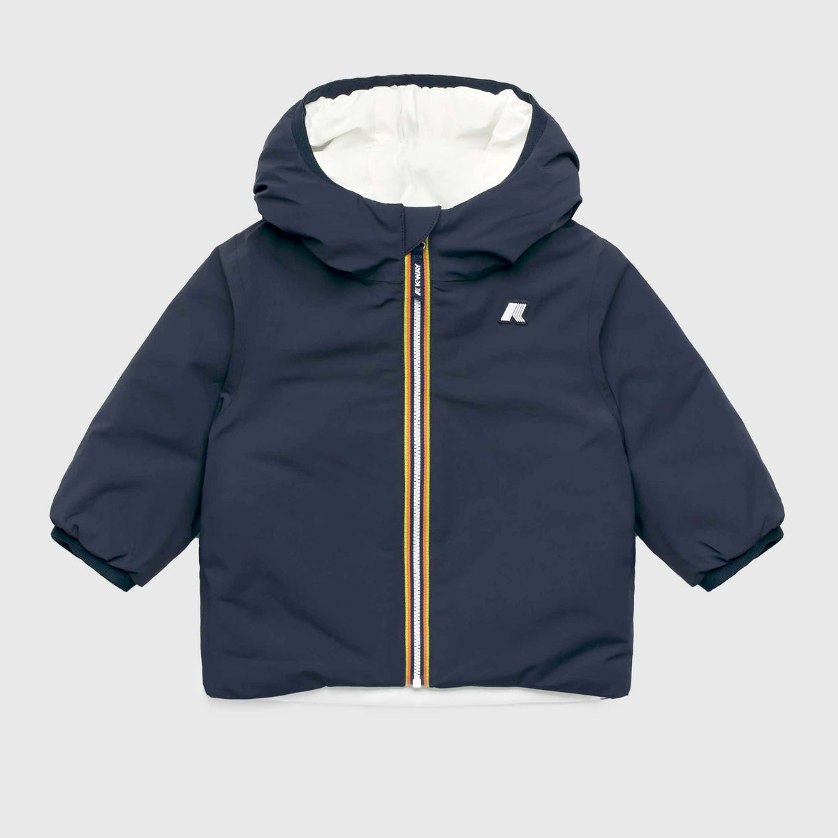 Reversible Blue and White Baby Down Jacket by K-WAY