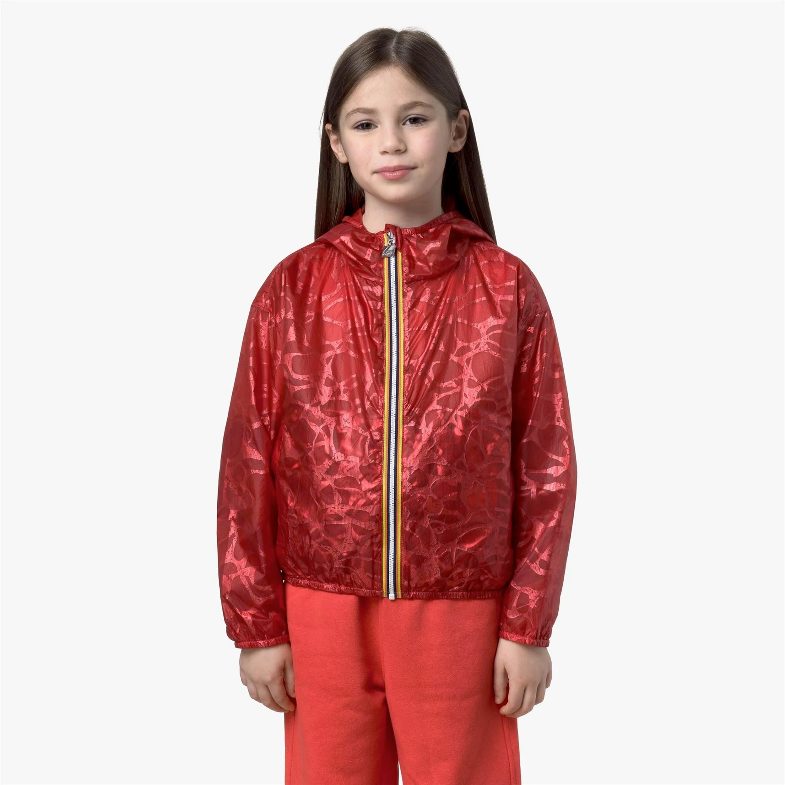 Red Reversible Jacket with Iconic K-WAY Details