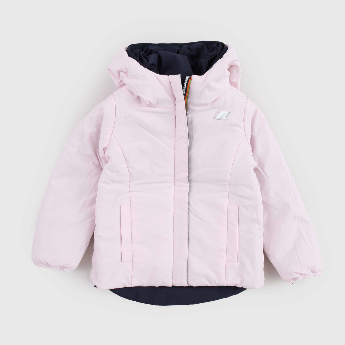 Giubbino Reversibile Blu e Rosa Lily St Warm Double per Bambina K-WAY