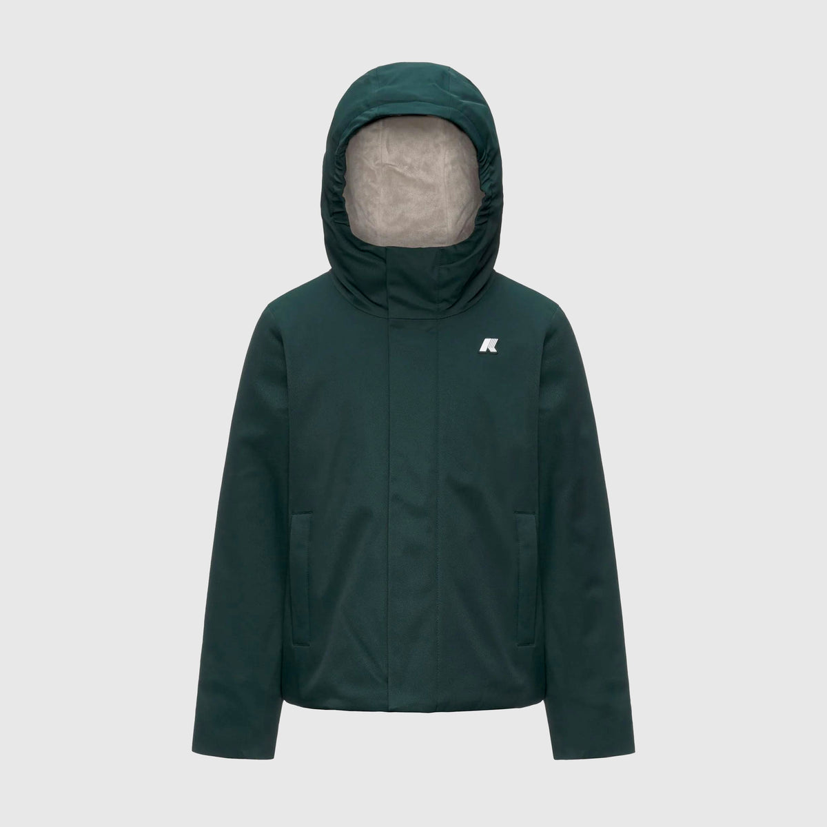 Giacca Verde P. Jacko Twill Marmotta per Ragazzi K-WAY