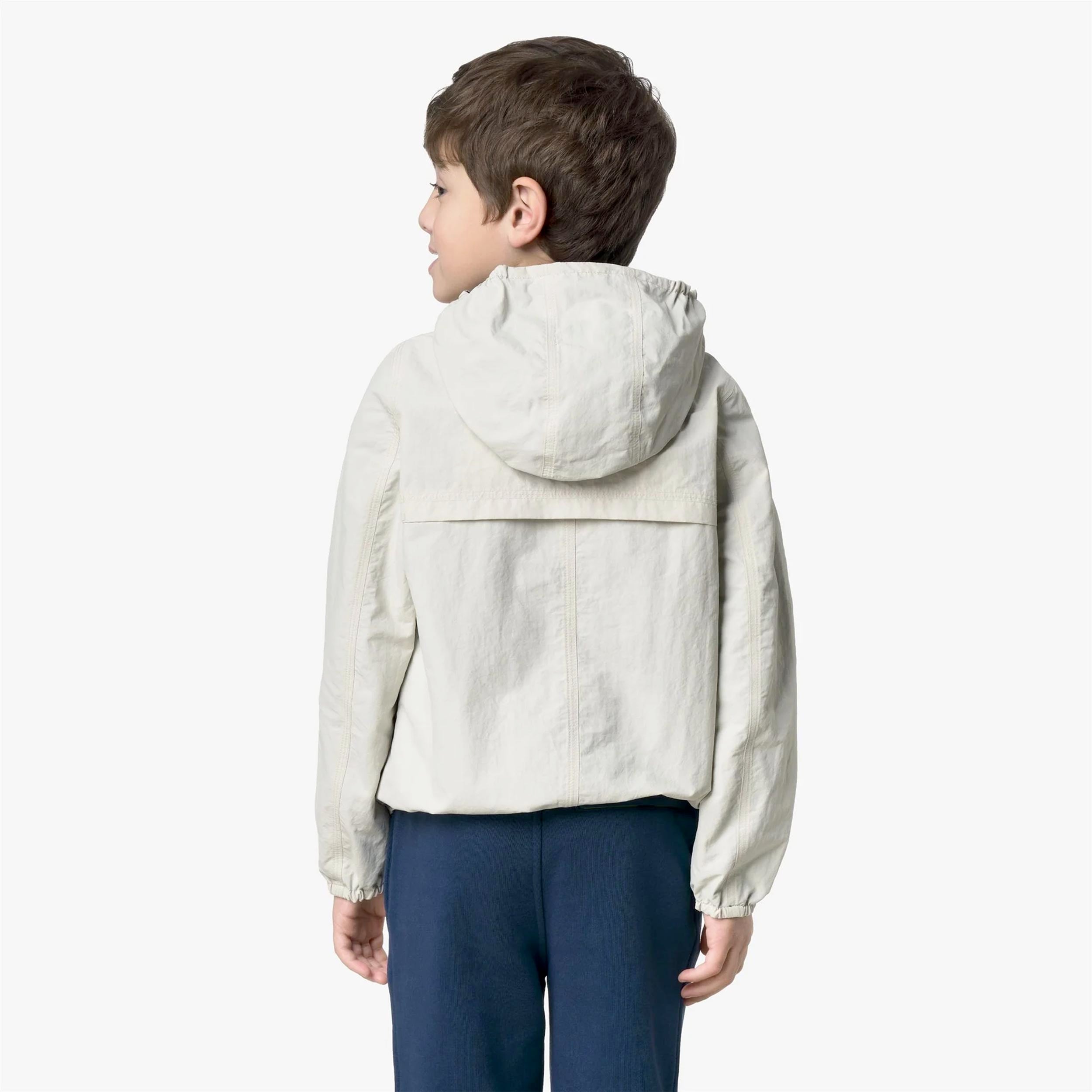 Jake Plus 2 Reversible K-WAY Branded Jacket Beige and Blue