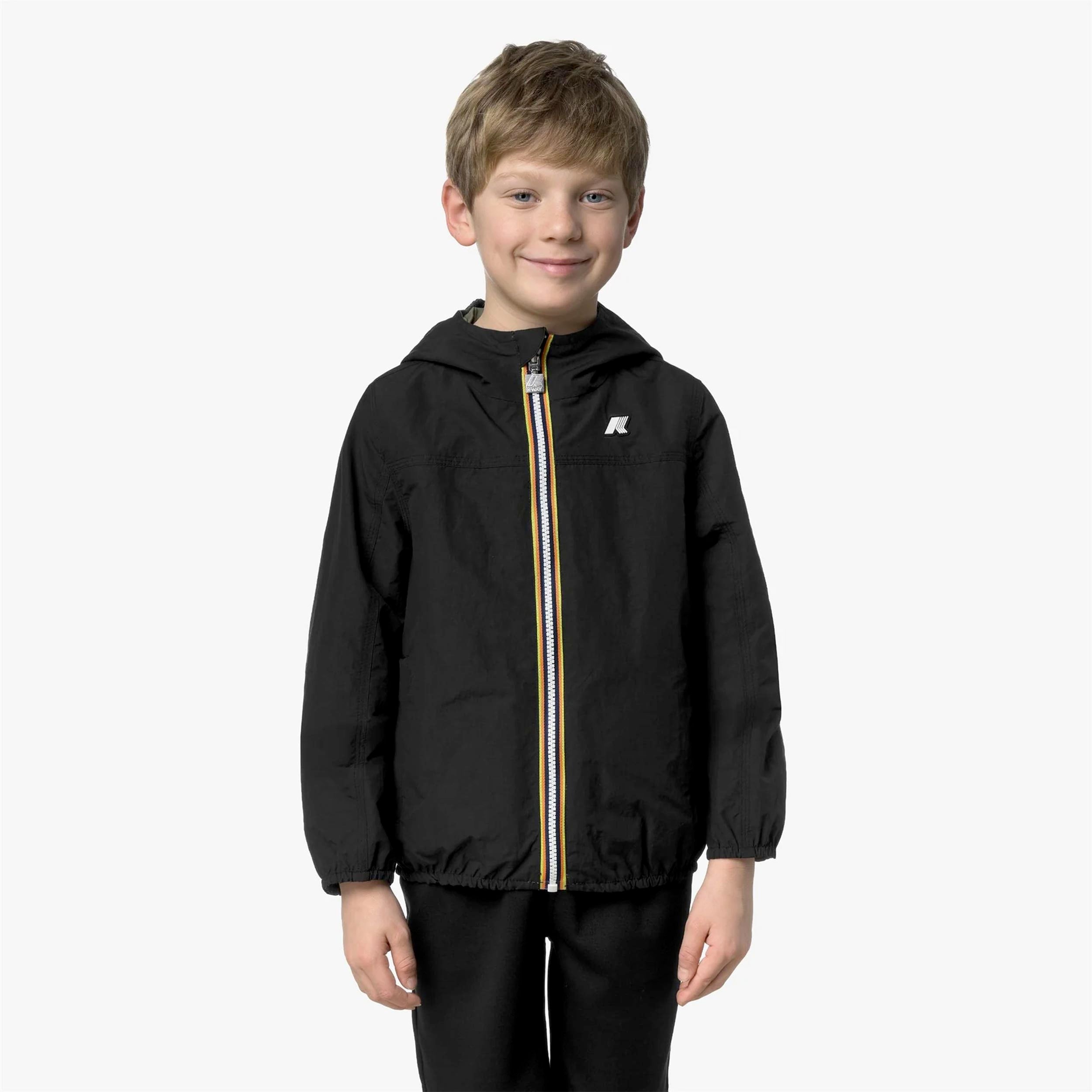 K-WAY Signed Jack Plus 2 Reversible Black and Green Jacket