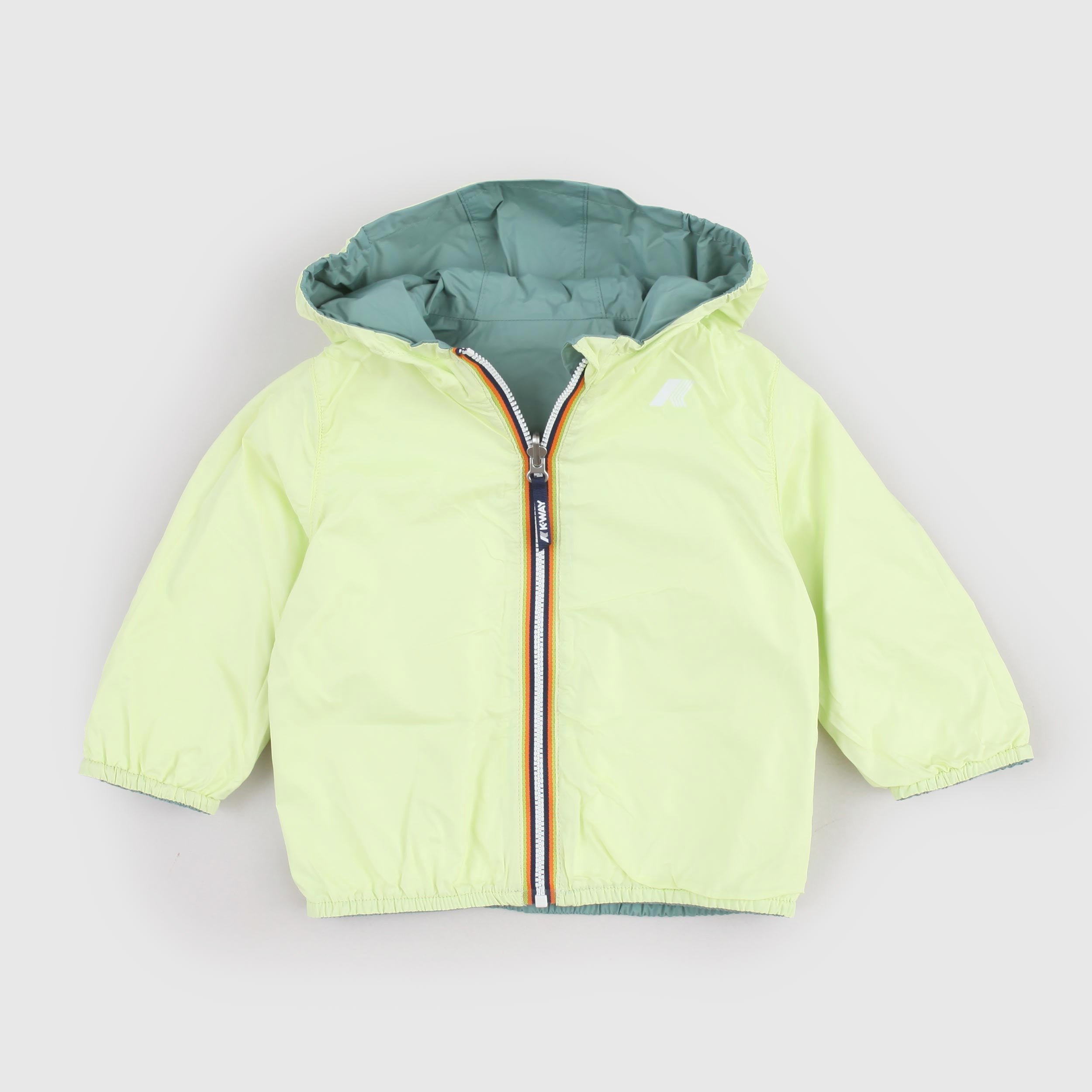 K-WAY Reversible E Plus 2 Yellow and Green Jacket